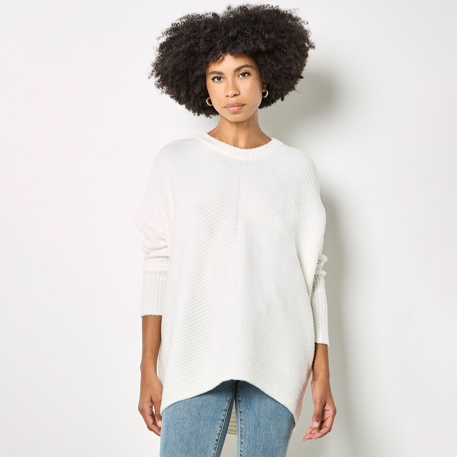 Apricot Chevron High-Low Jumper