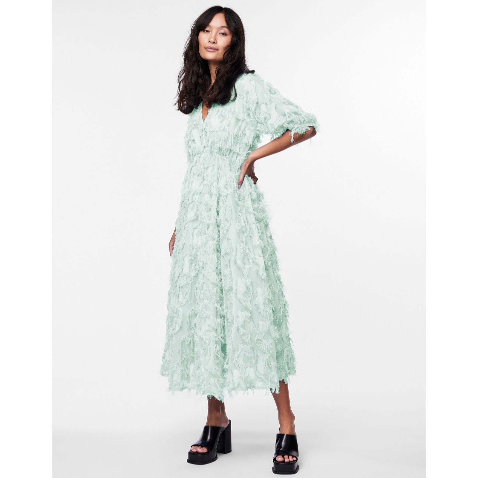 YAS Pazylla Textured Midi Dress