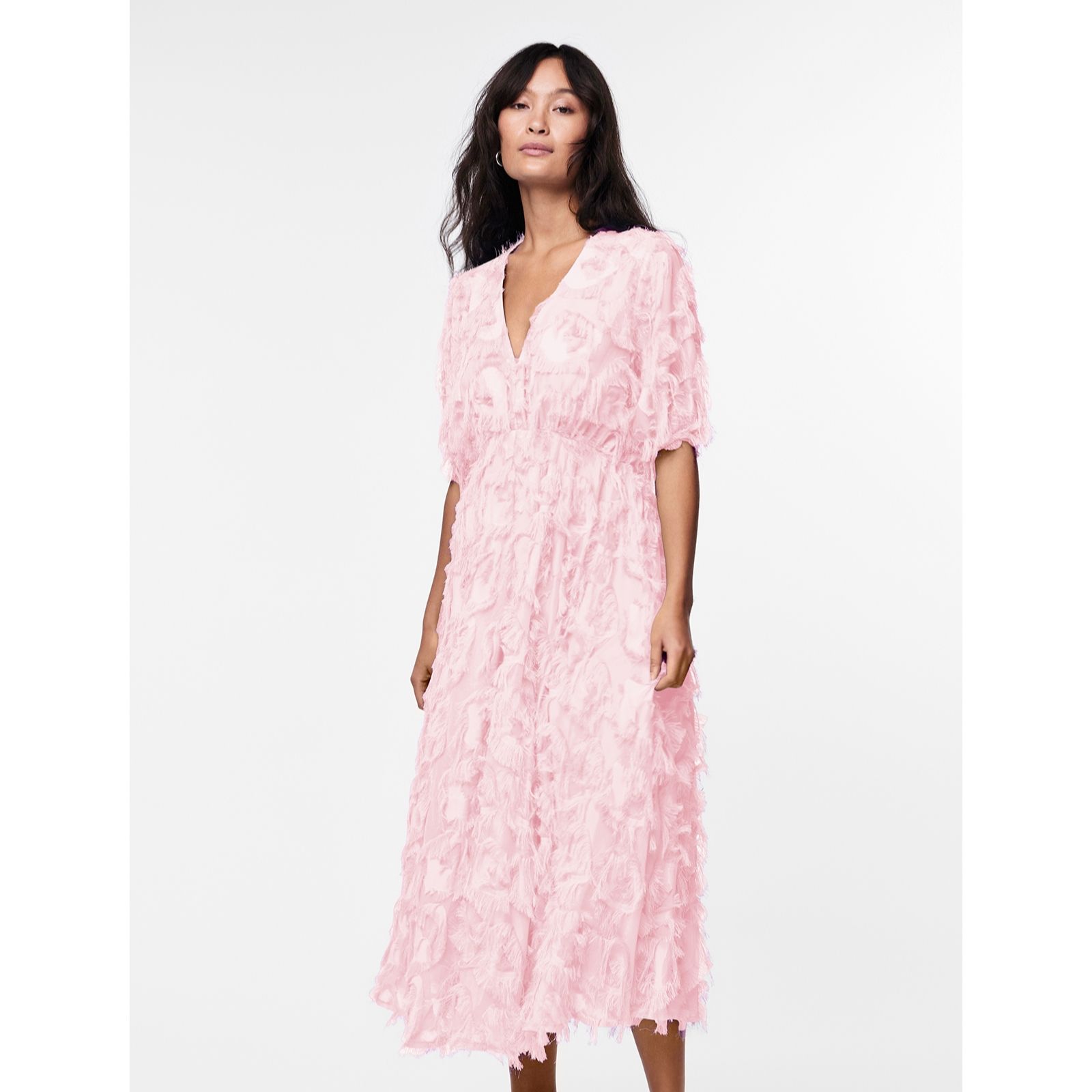 YAS Pazylla Textured Midi Dress