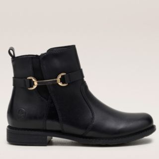 Rieker Wide Fit Leather Warm Lined Ankle Boot