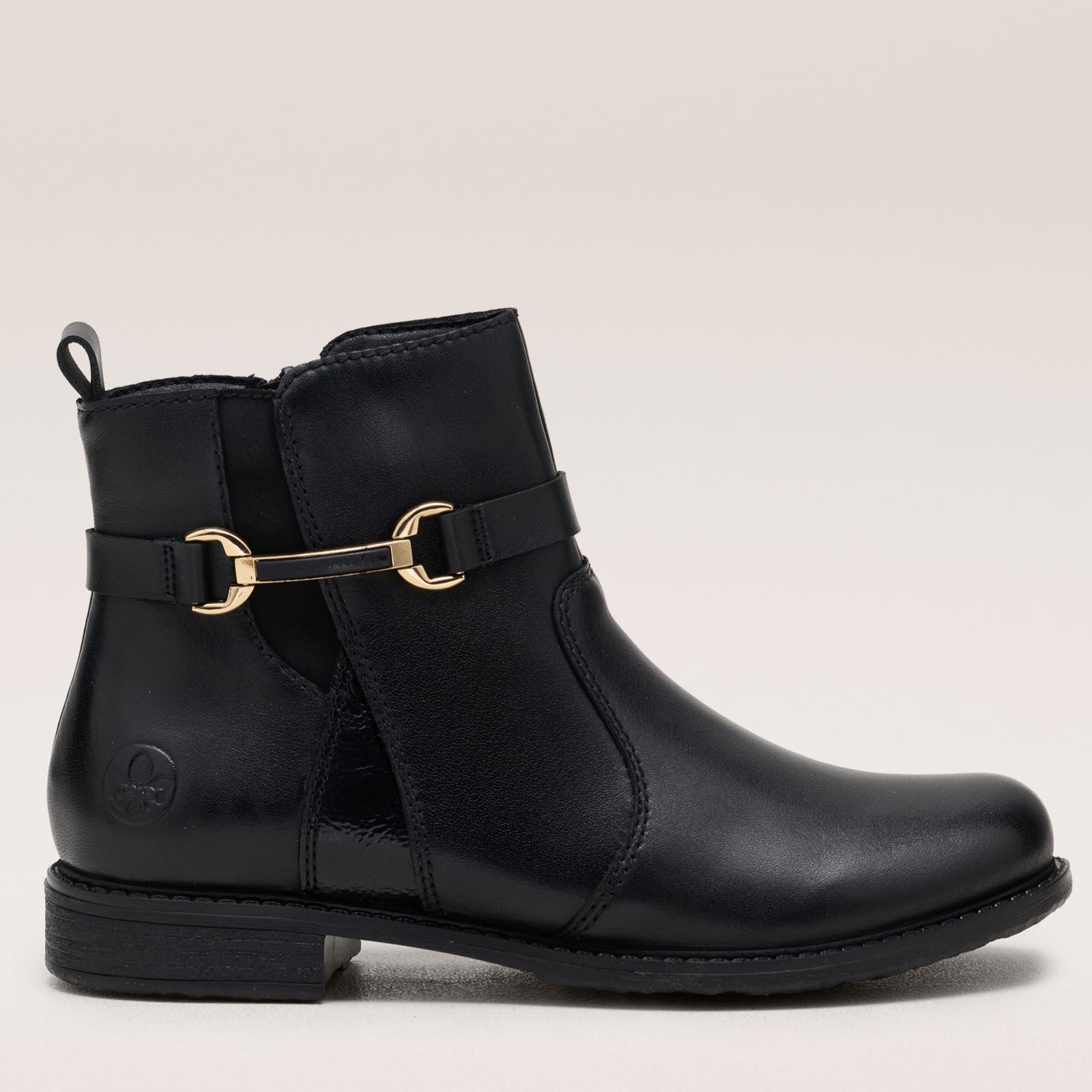 Rieker Wide Fit Leather Warm Lined Ankle Boot