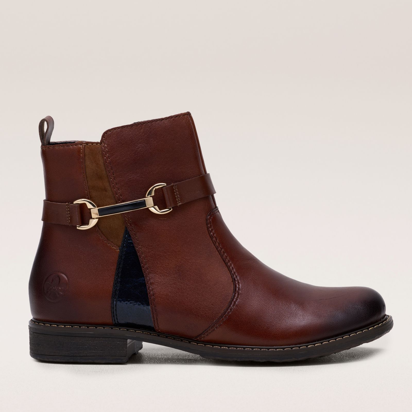 Rieker Wide Fit Leather Warm Lined Ankle Boot