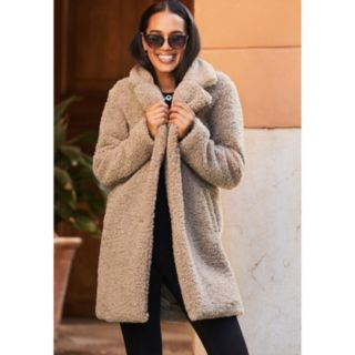 Sosandar Super Cosy Borg Mid Length Coat