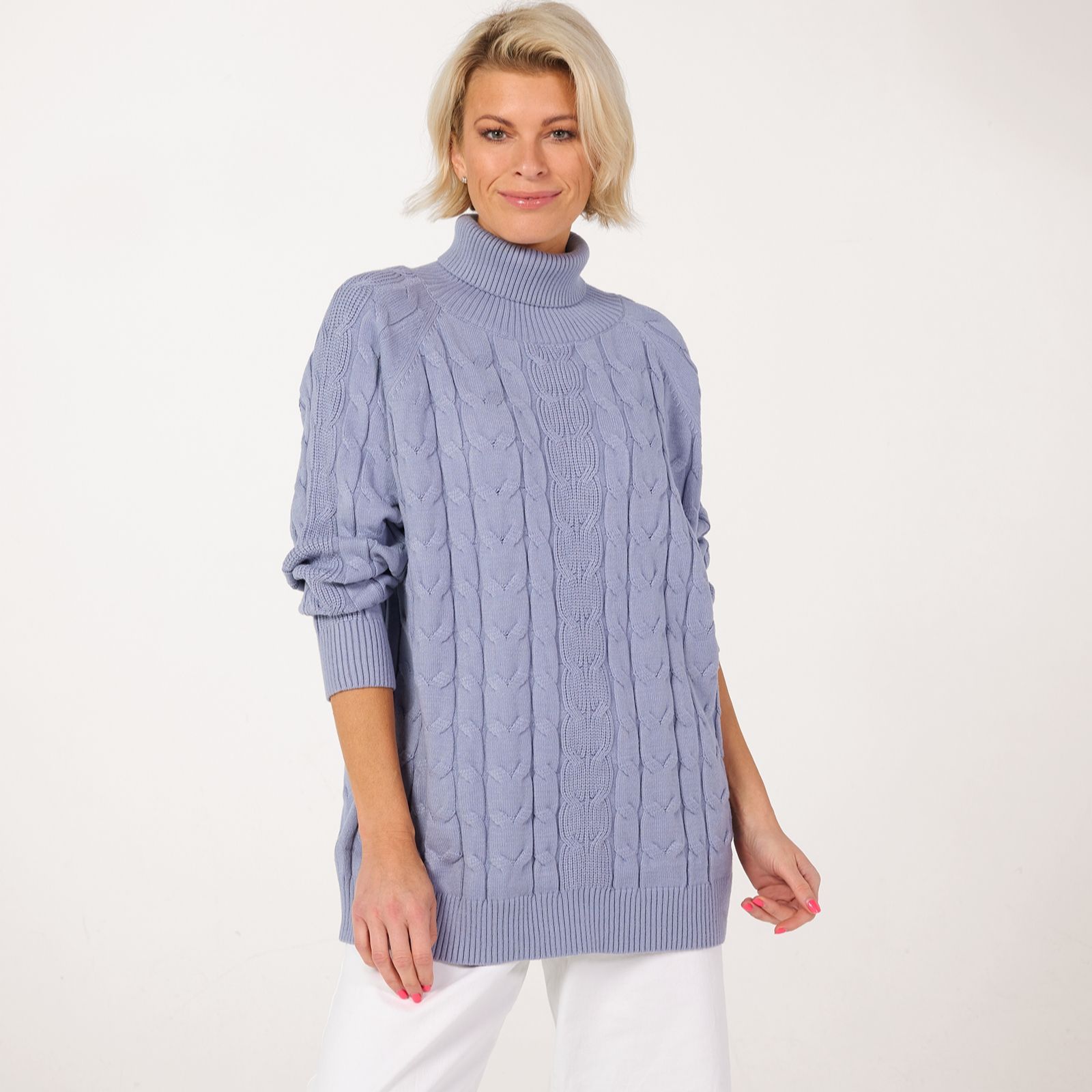 Frank Usher Roll Neck Cable Knit Jumper