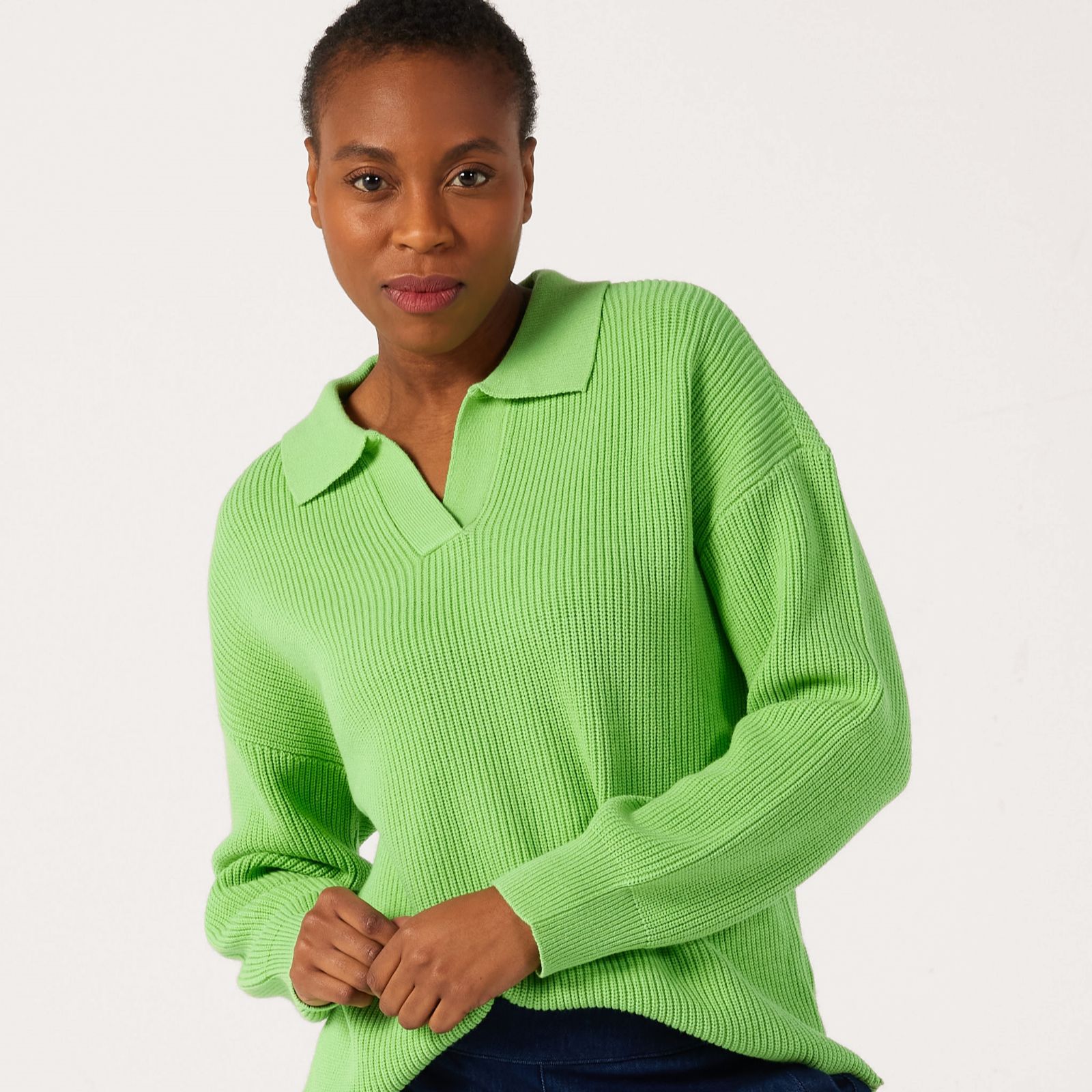 Denim & Co. Collared Jumper