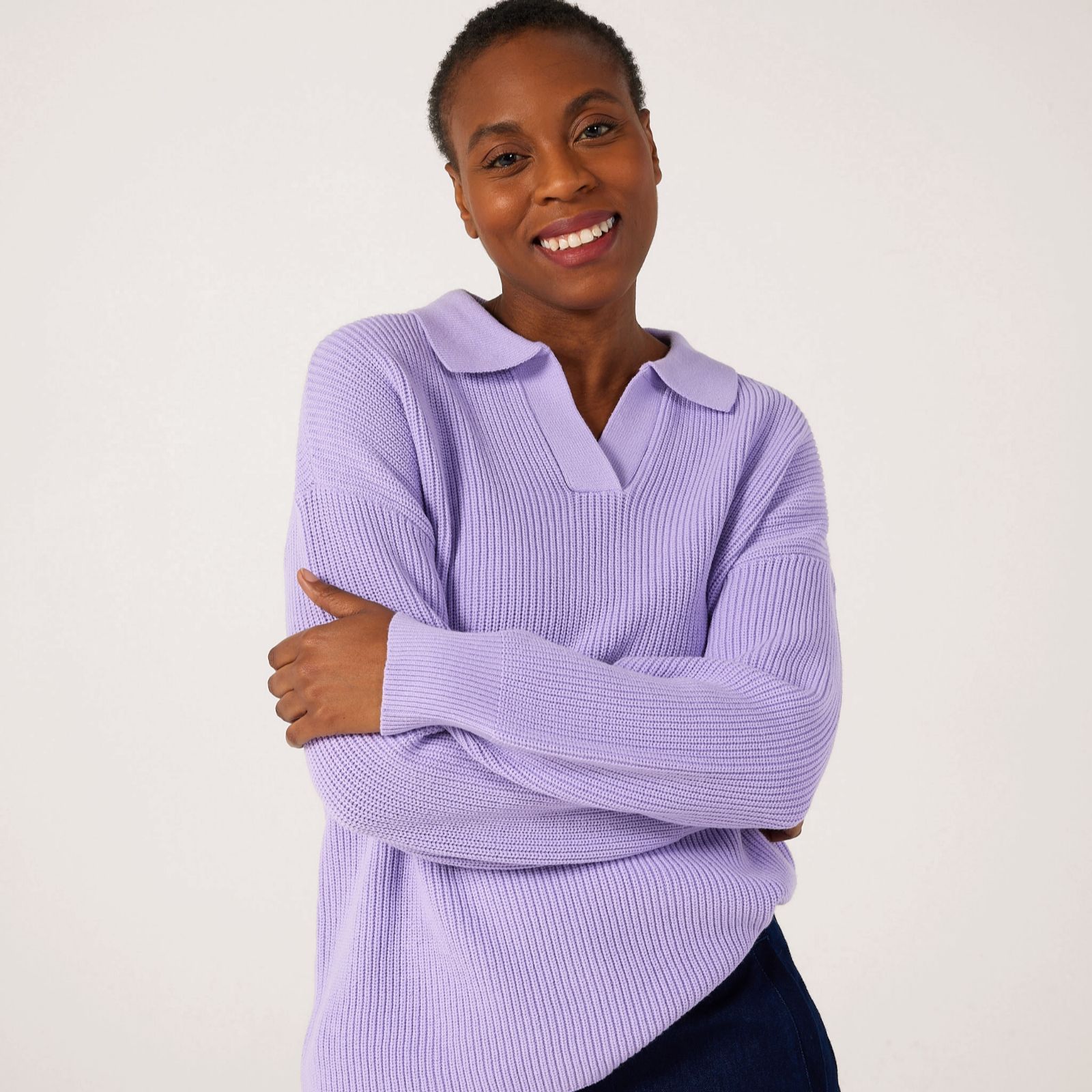 Denim & Co. Collared Jumper