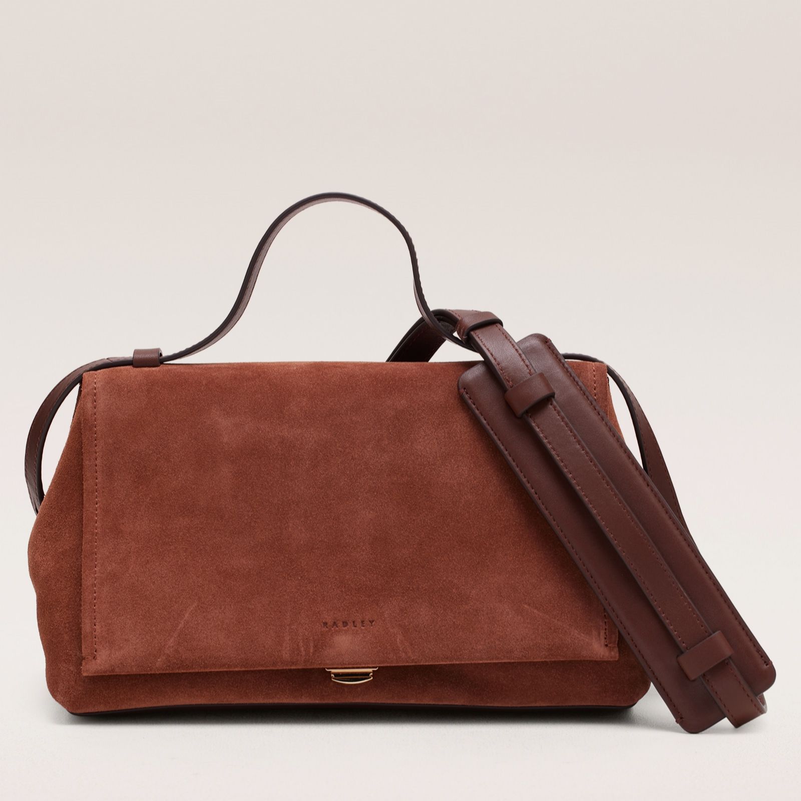 Radley Mercer Street Suede Medium Flapover Shoulder Bag