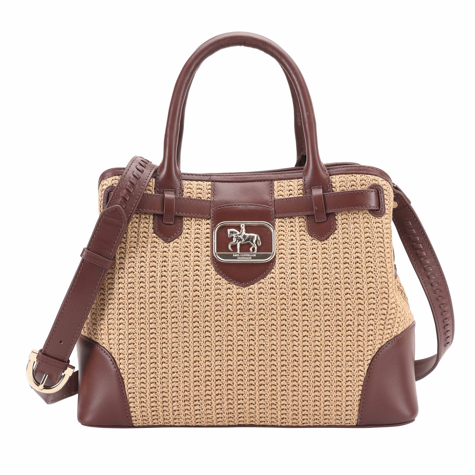 Paul Costelloe Dressage Raffia Midi Handbag