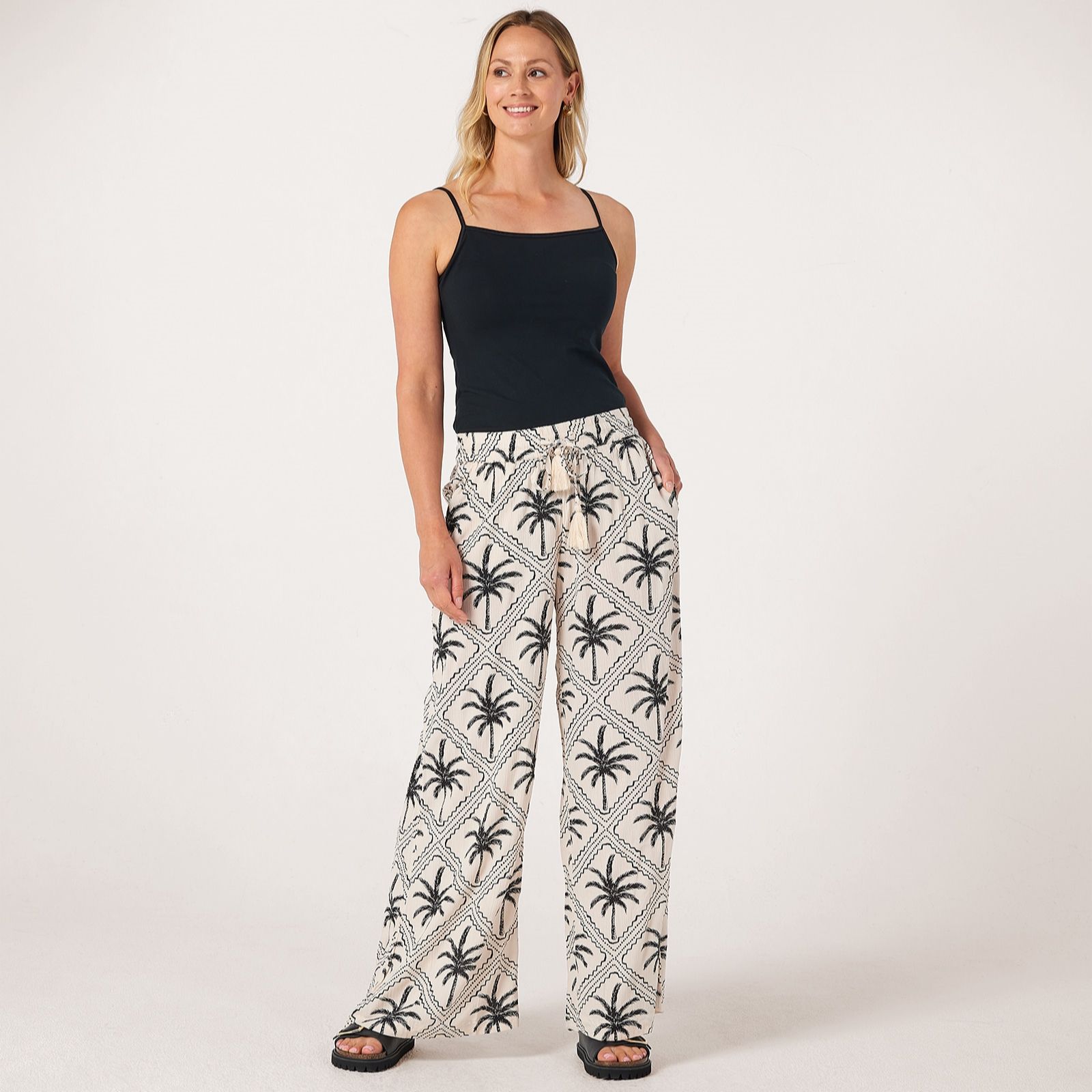 JDY Gaby Printed Wide Leg Trousers