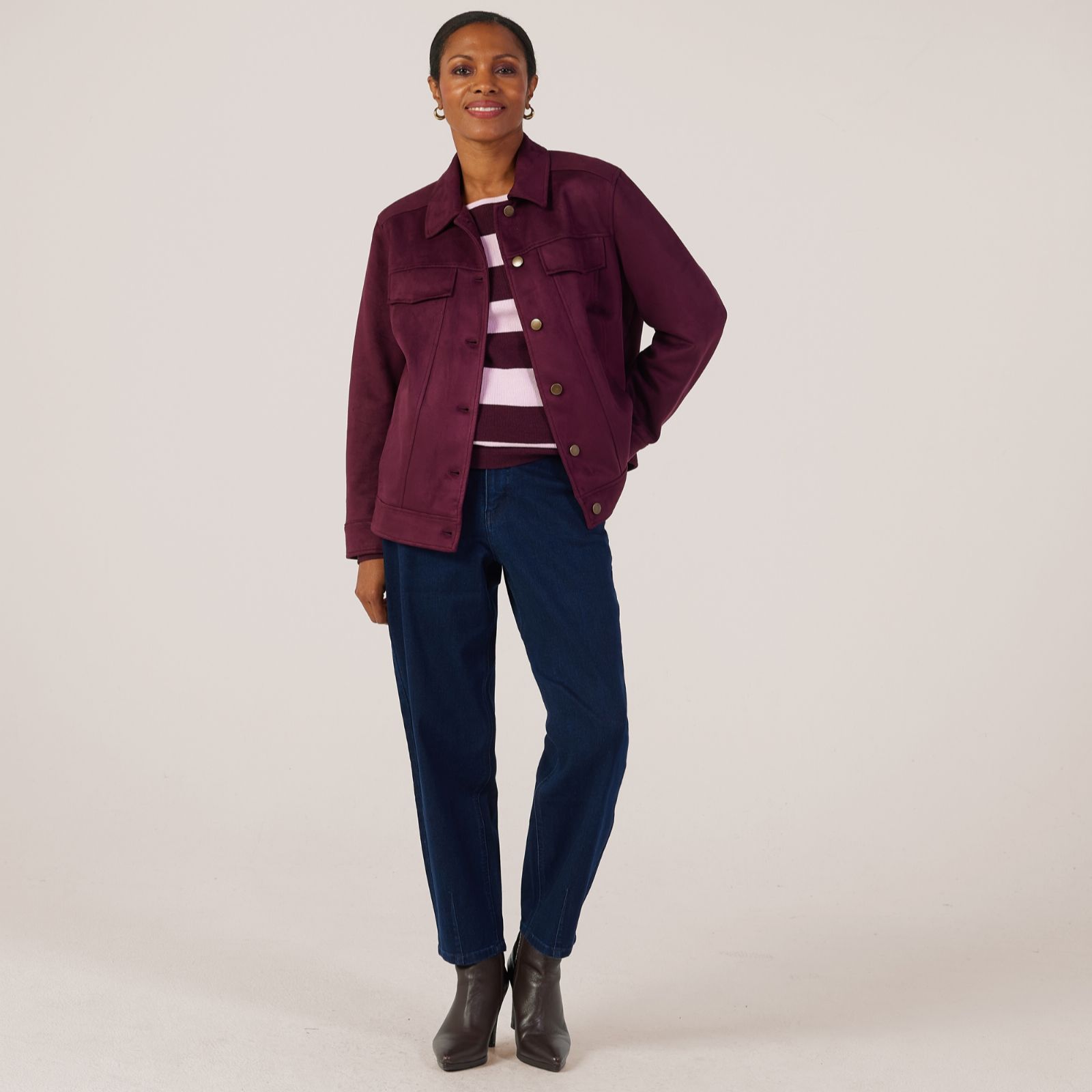 Ruth Langsford Faux Suede Trucker Jacket