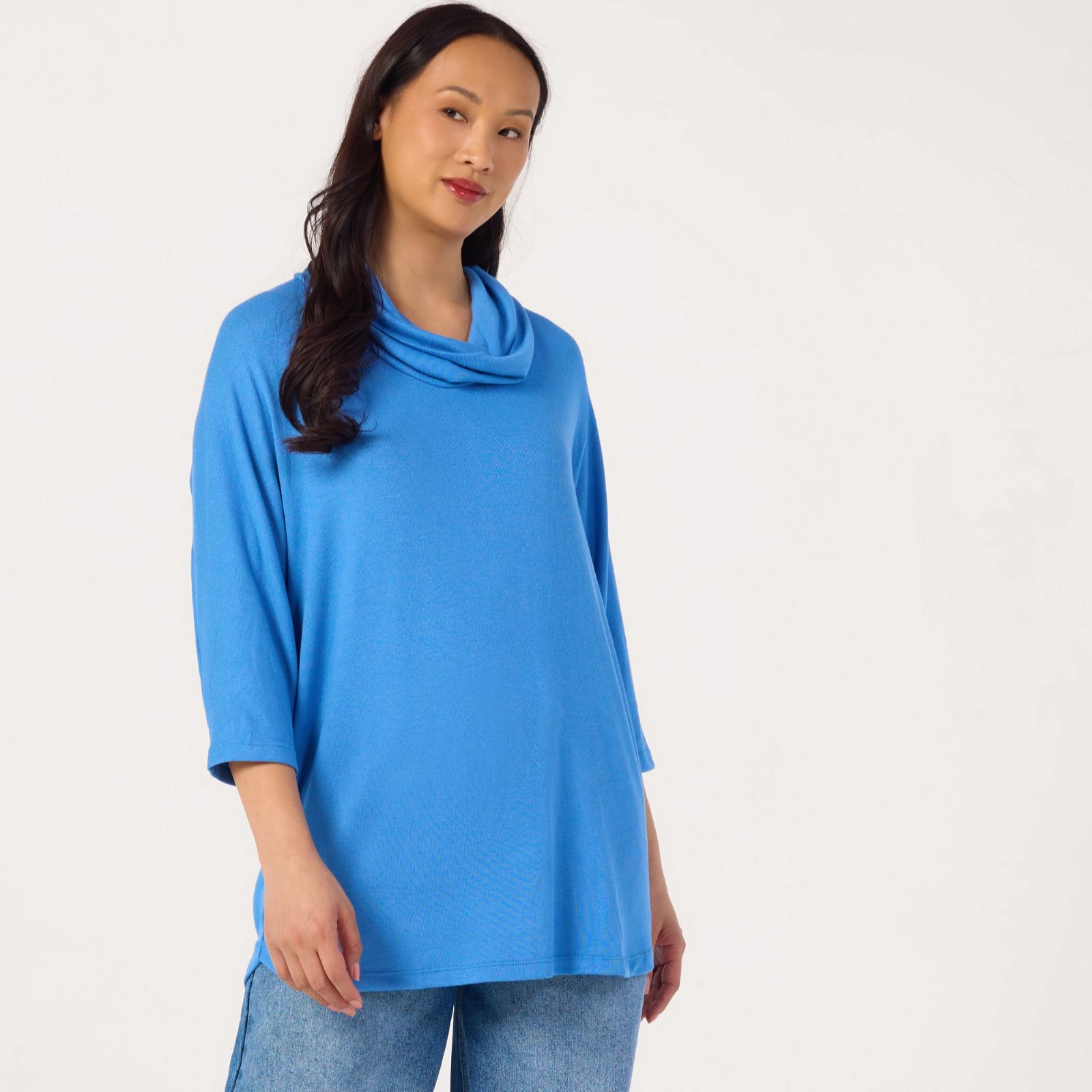 Kim & Co Fine Sweater Knit Cowl-Neck Tunic