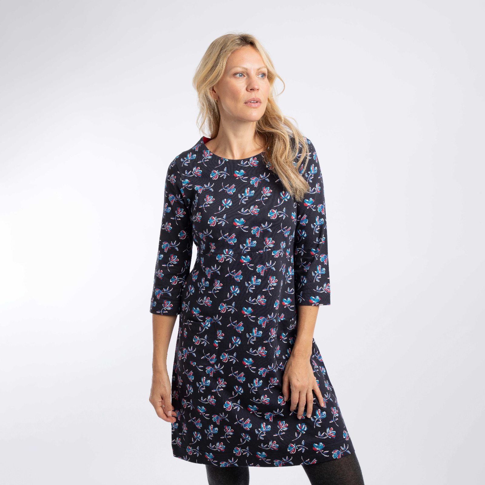 Weird Fish Starshine Cotton Printed Jersey Dress