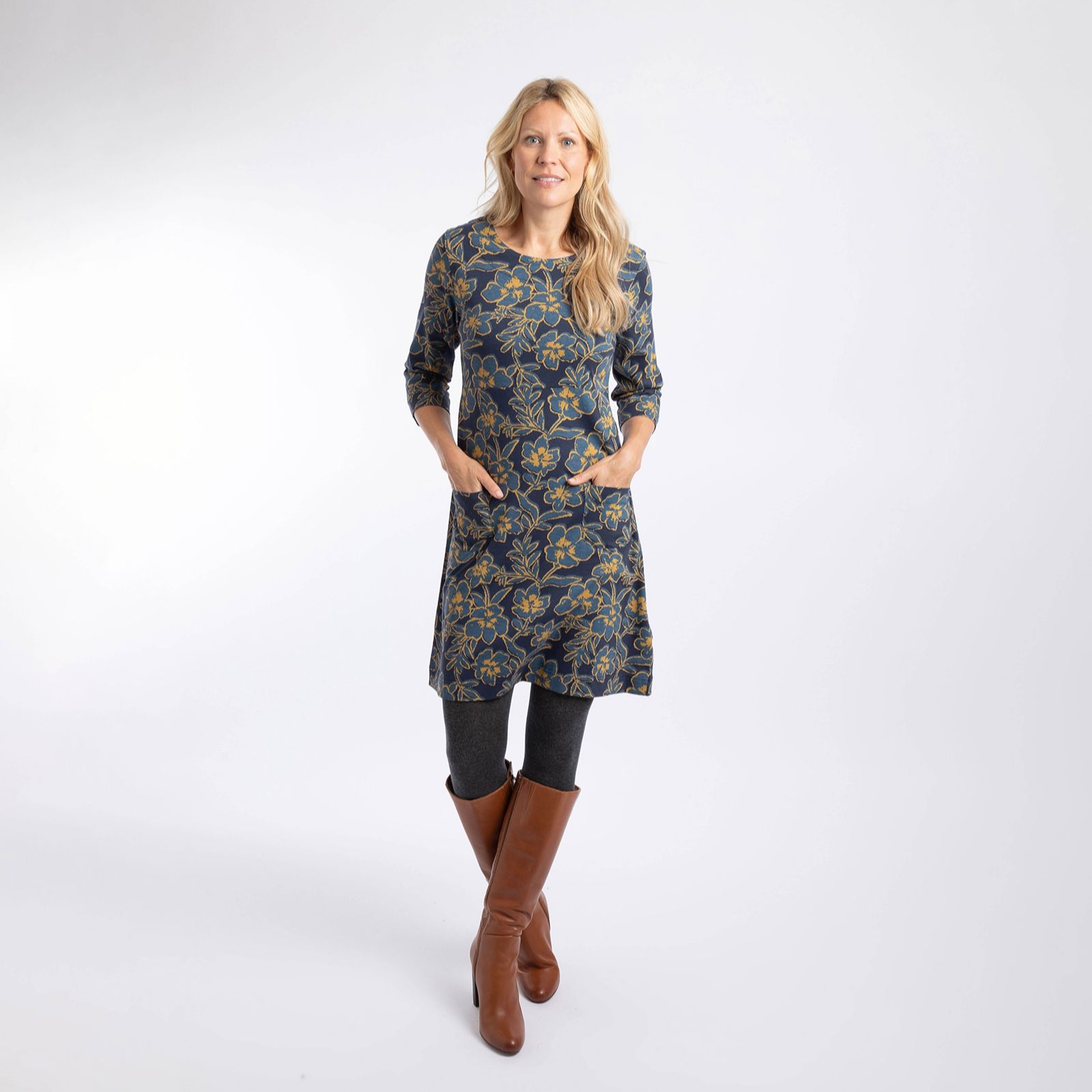 Weird Fish Starshine Cotton Printed Jersey Dress