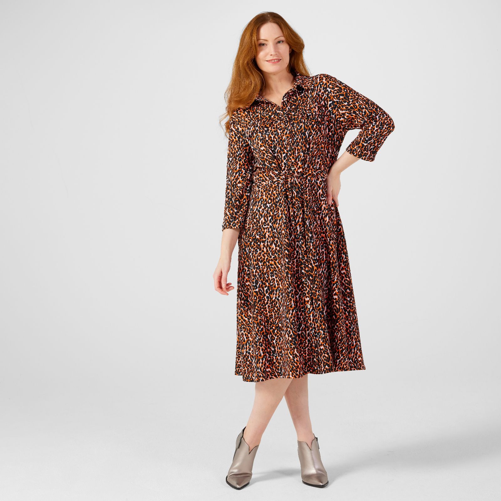 Dannii Minogue Crinkle Shirt Dress Petite - QVC UK