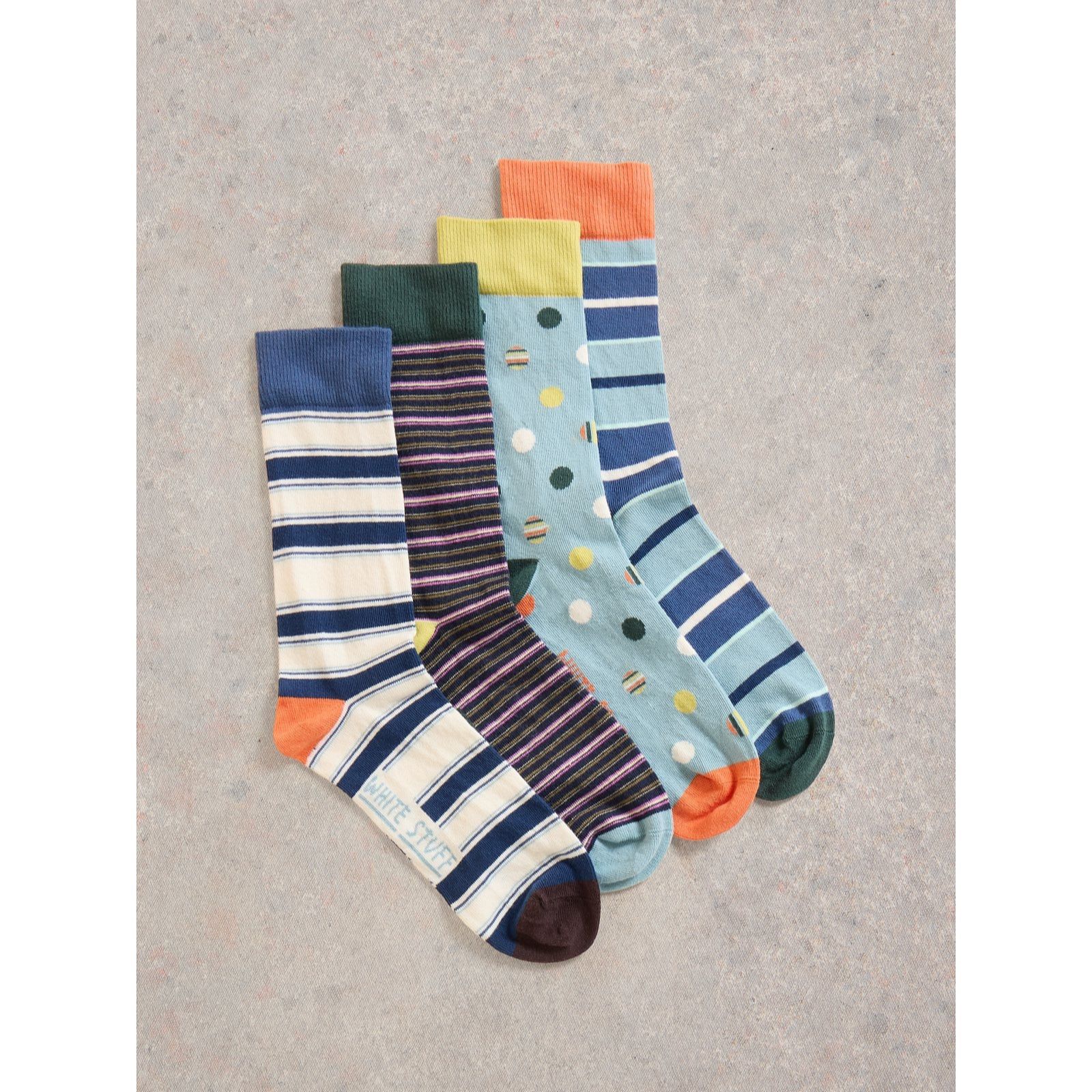 White Stuff Mens 4 Pack Ankle Socks