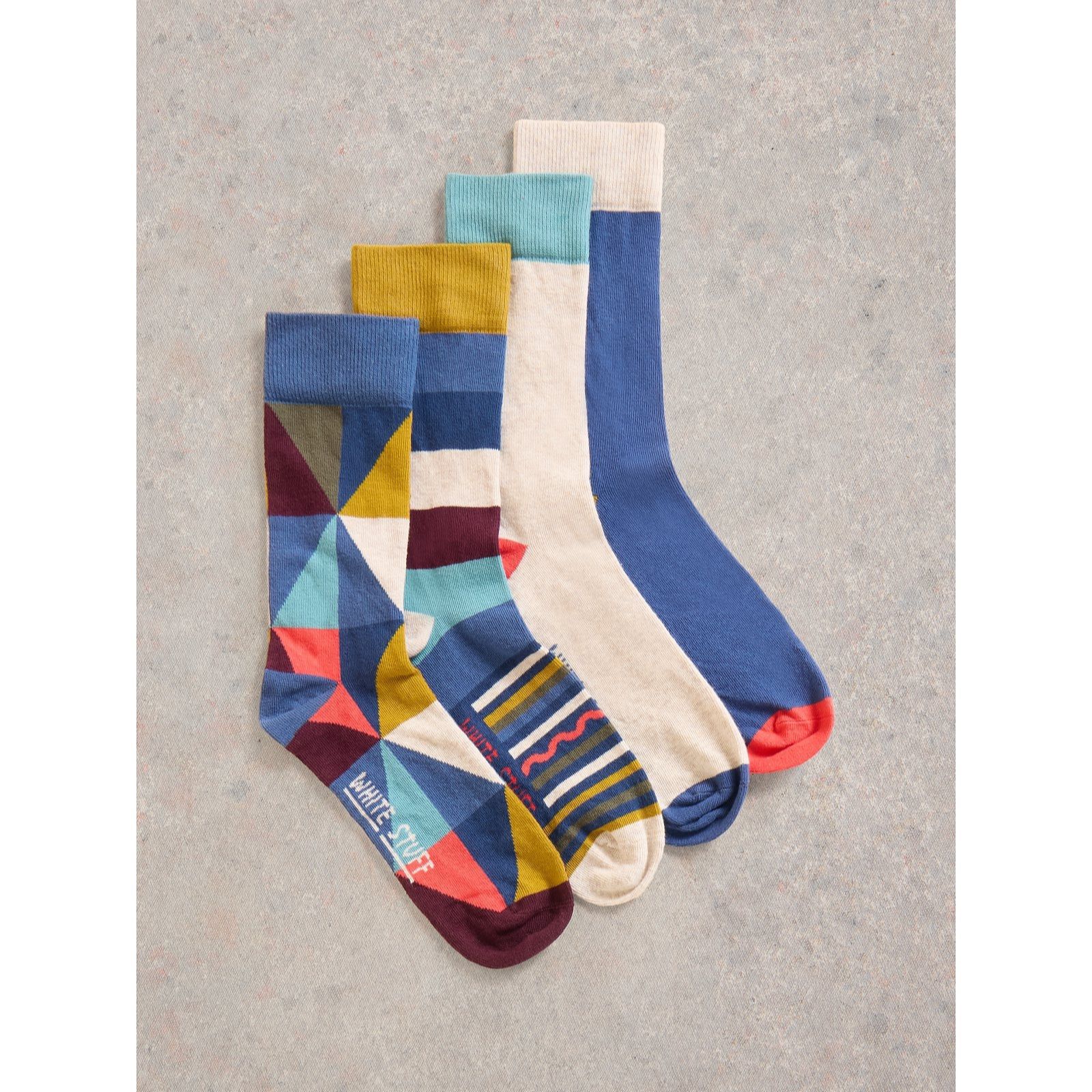 White Stuff Mens 4 Pack Ankle Socks