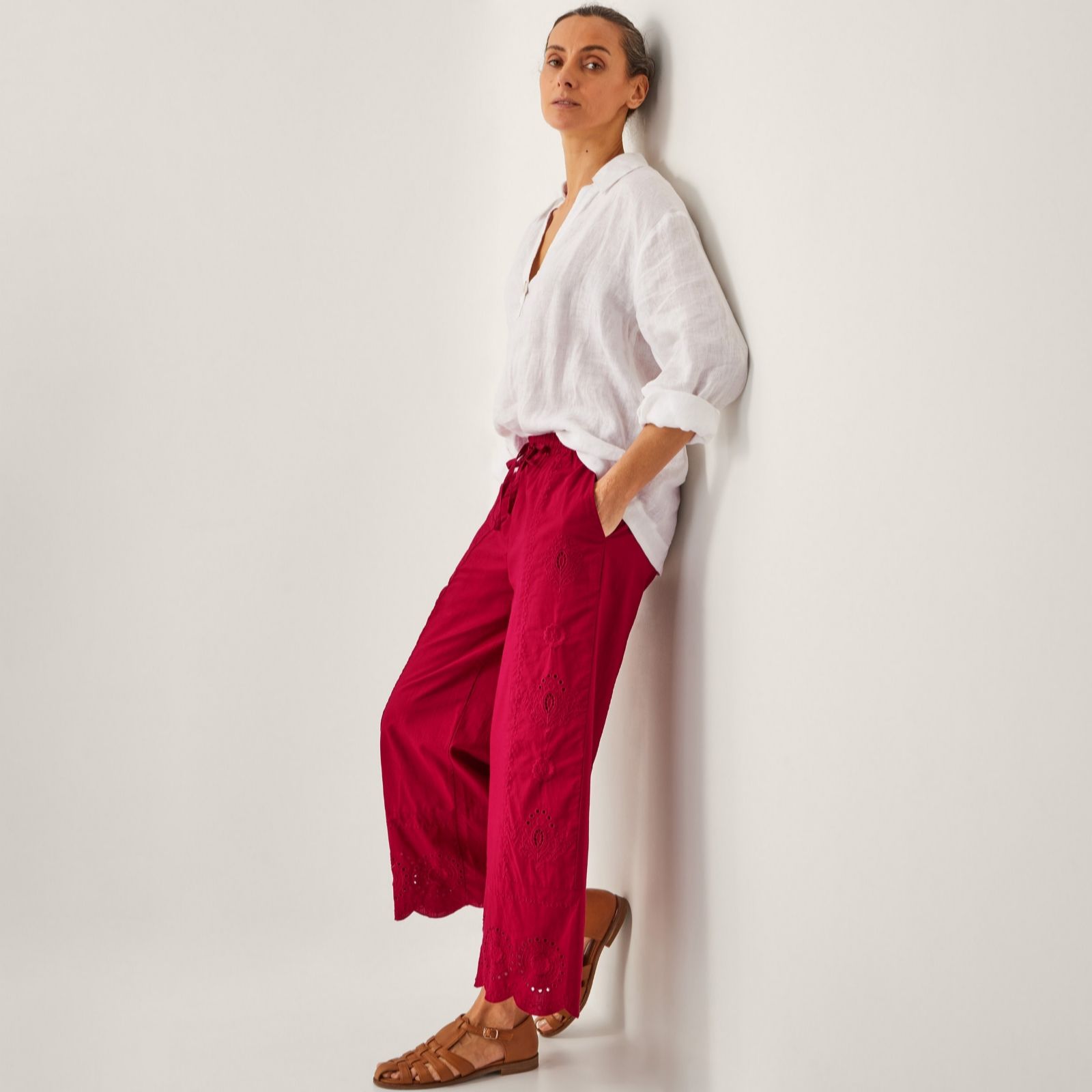 Monsoon Orla Broderie Trousers