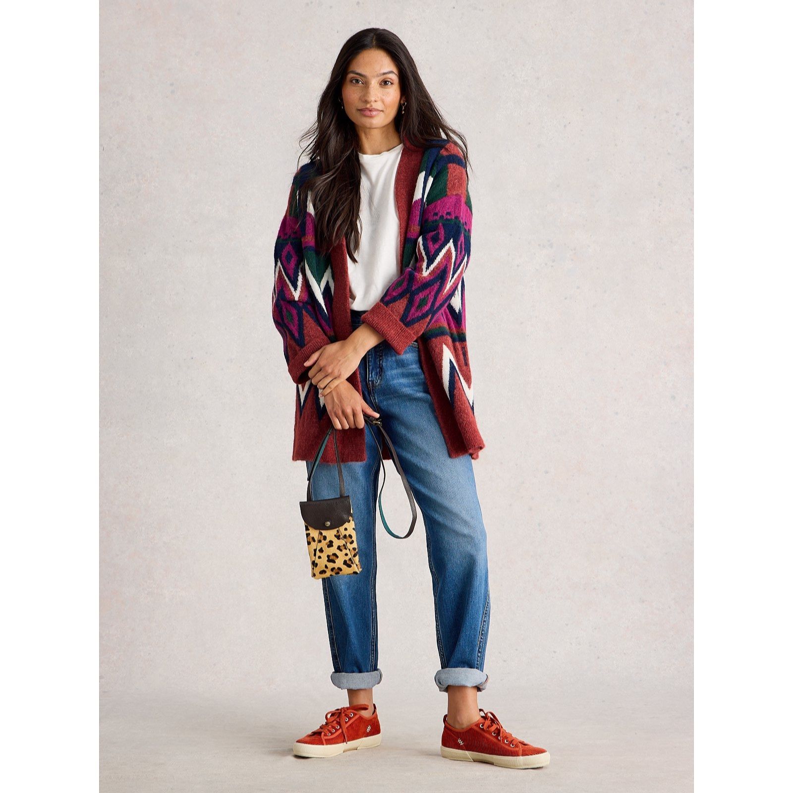 White Stuff Alice Abstract Cardigan