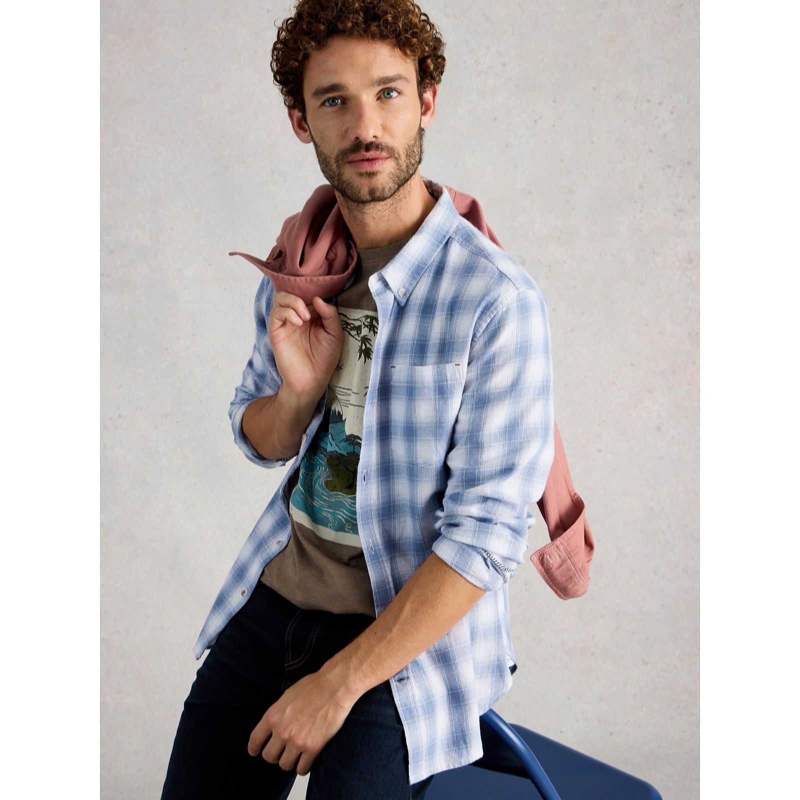 White Stuff Men's Ludlow Two Tone Check Shirt