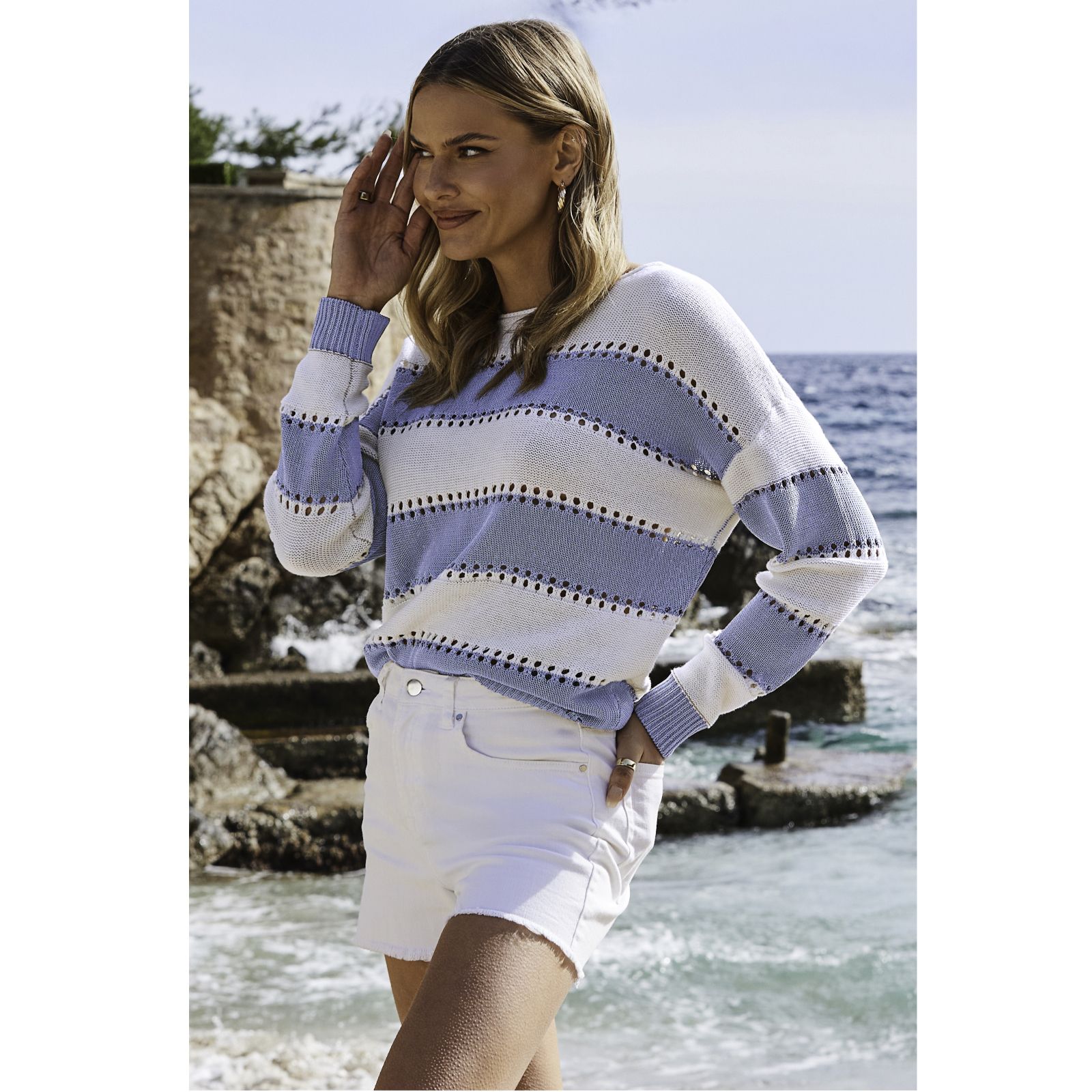 Sosandar Stripe Stitch Jumper