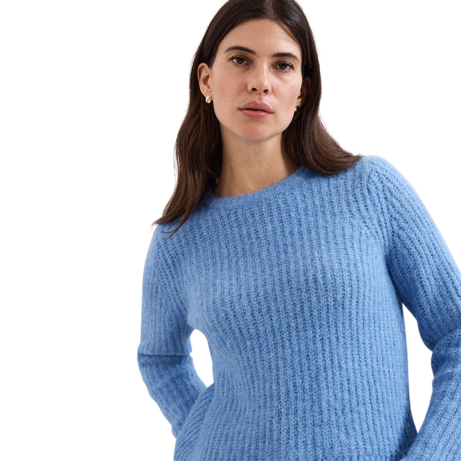 Phase Eight Billie Blue Crew Neck Jumper