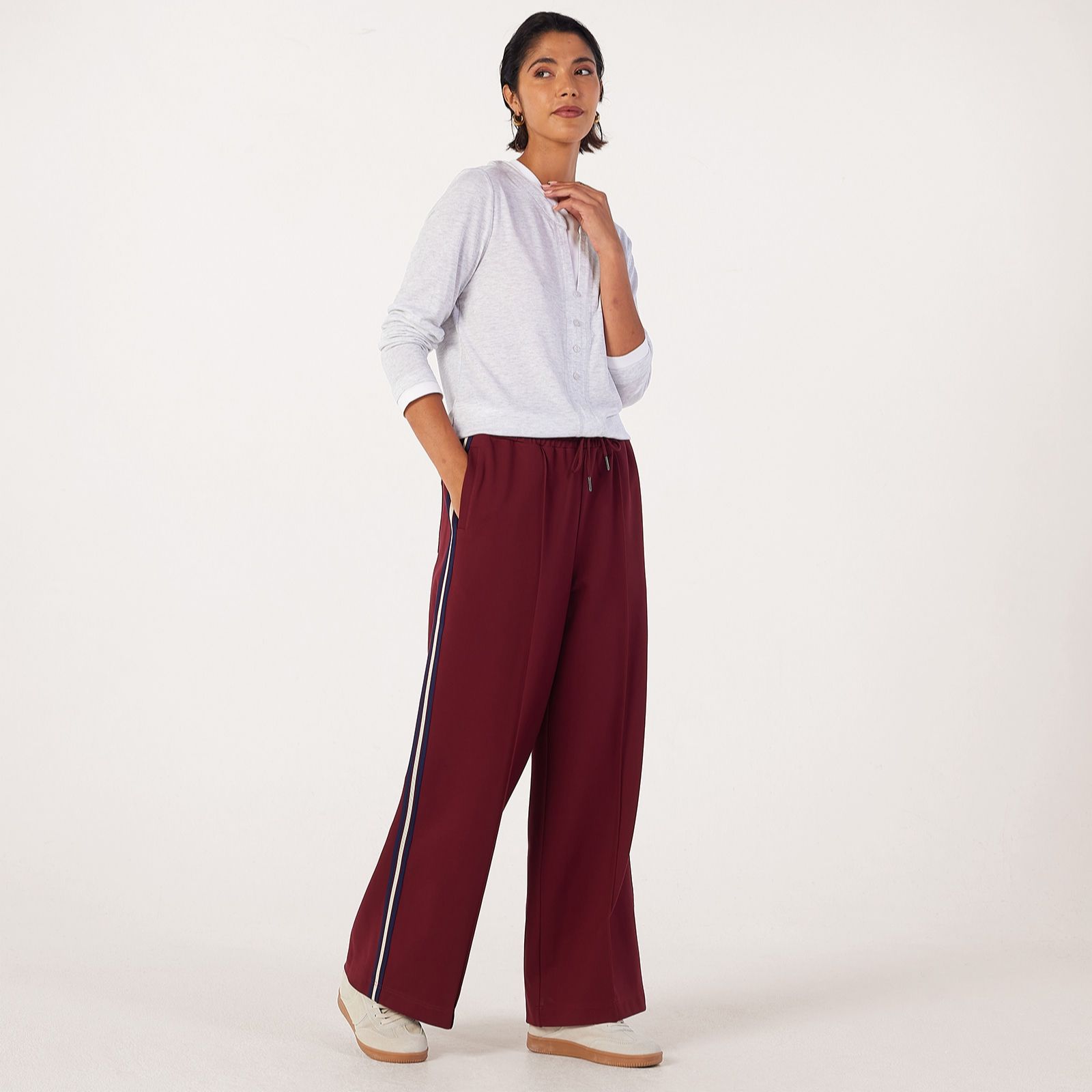 Ben de Lisi Plush Jersey Side Stripe Trouser Standard