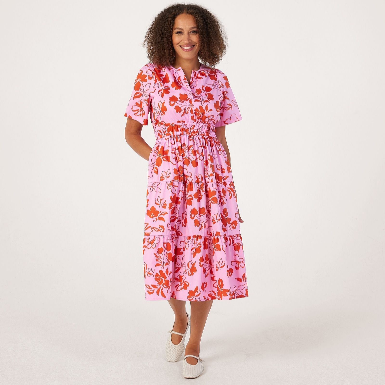 Helene Berman 100% Cotton Luna Printed Dress