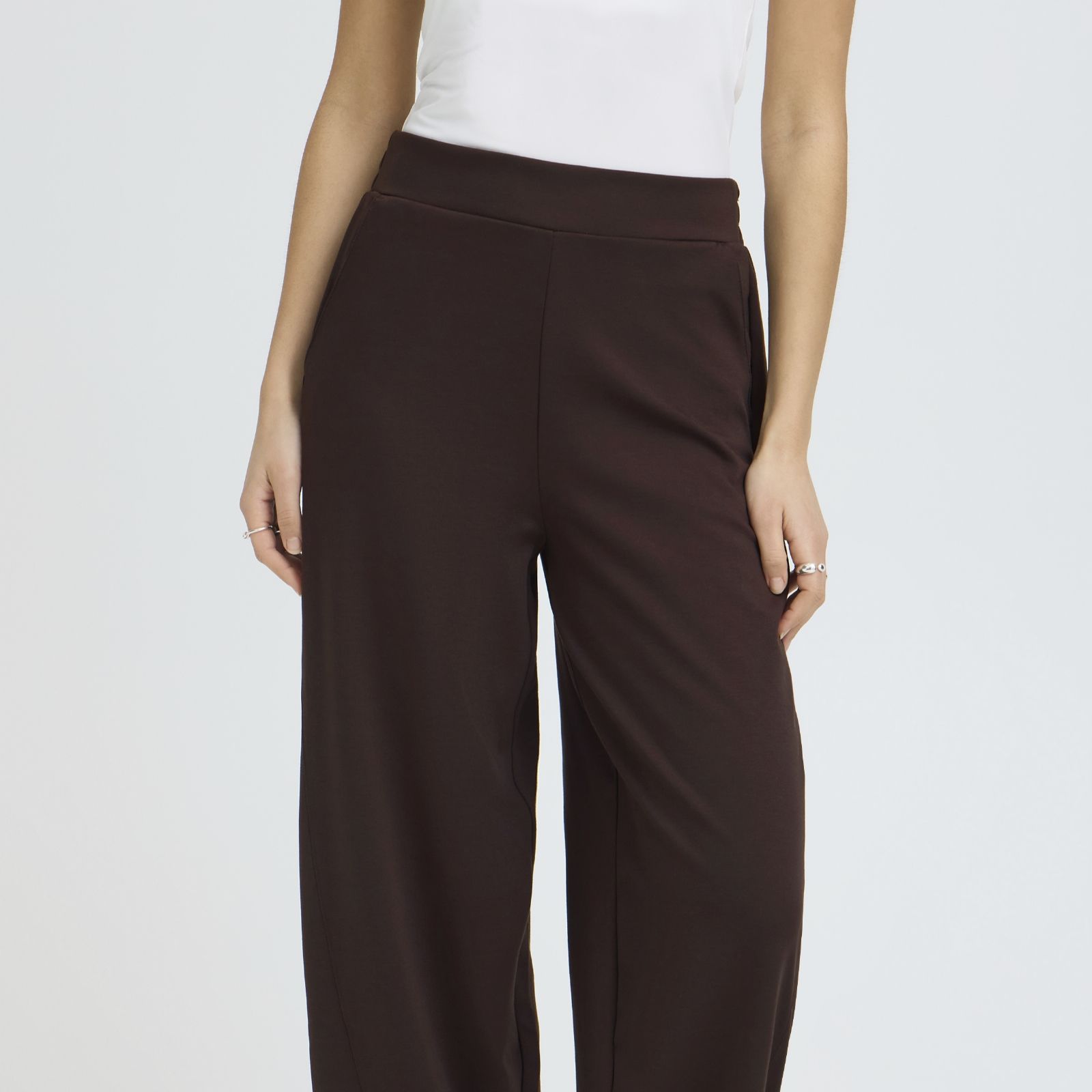 ICHI Kate Barrel Leg Pull on Trousers