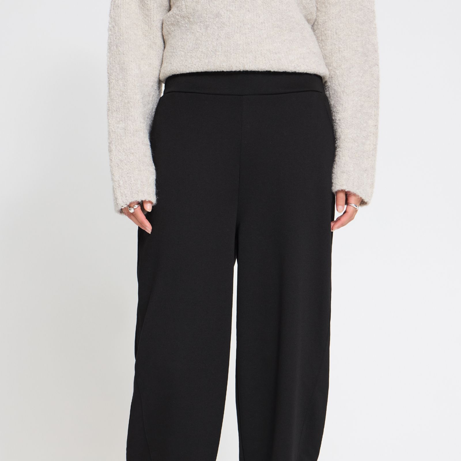 ICHI Kate Barrel Leg Pull on Trousers