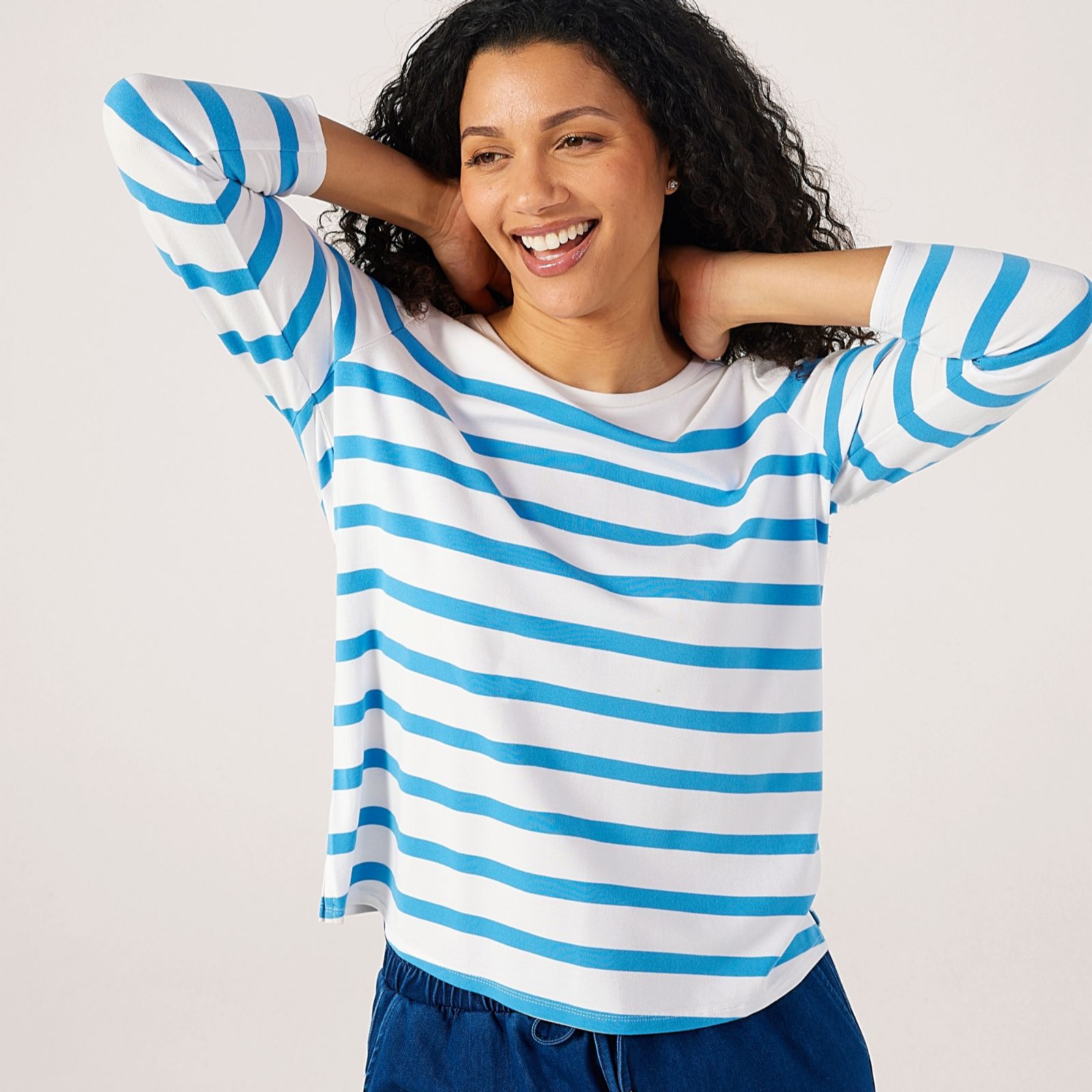 Ruth Langsford Placement Stripe Top