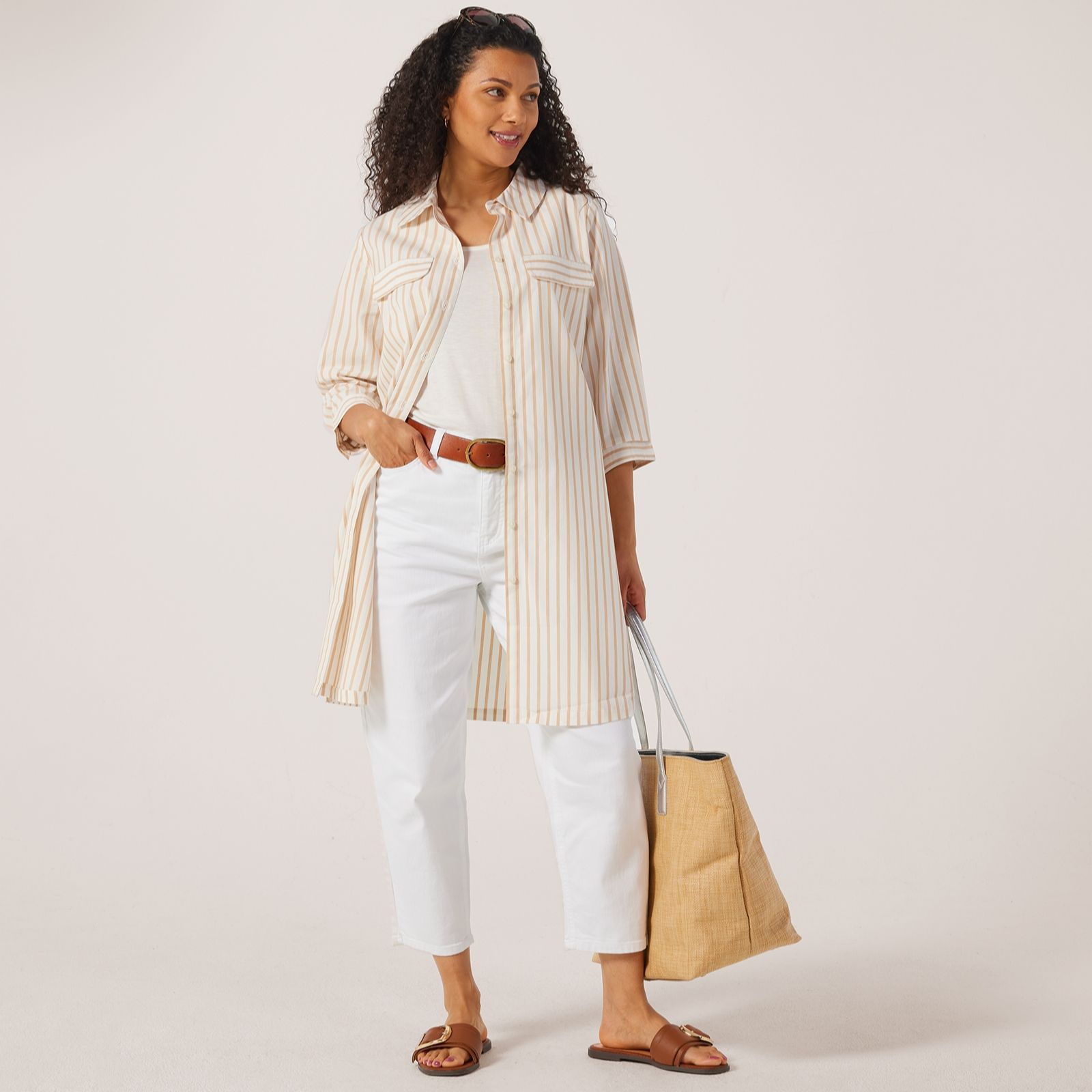 Ruth Langsford Longline stripe blouse