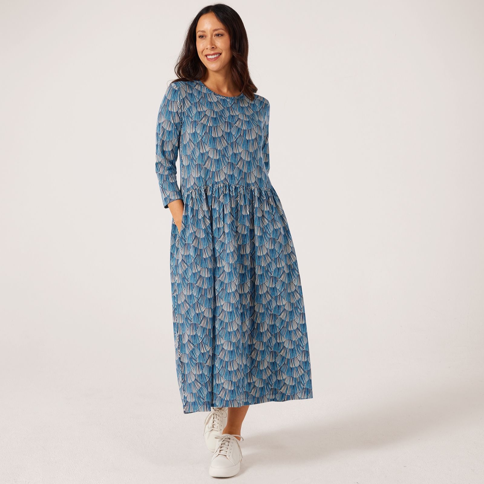 Masai Copenhagen Nanduni Printed Jersey 3/4 Sleeve Dress