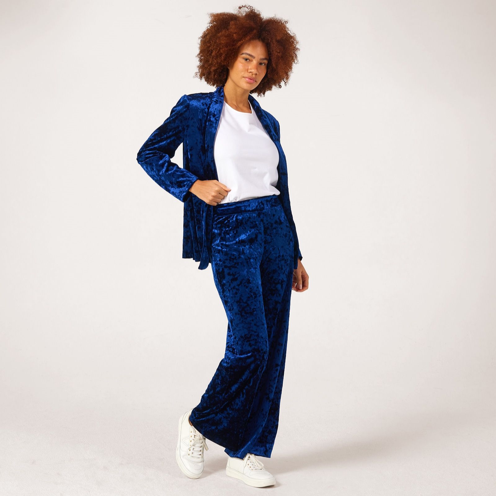 Kim & Co Crushed Velvet Seamfree Kati Straight Standard Trousers