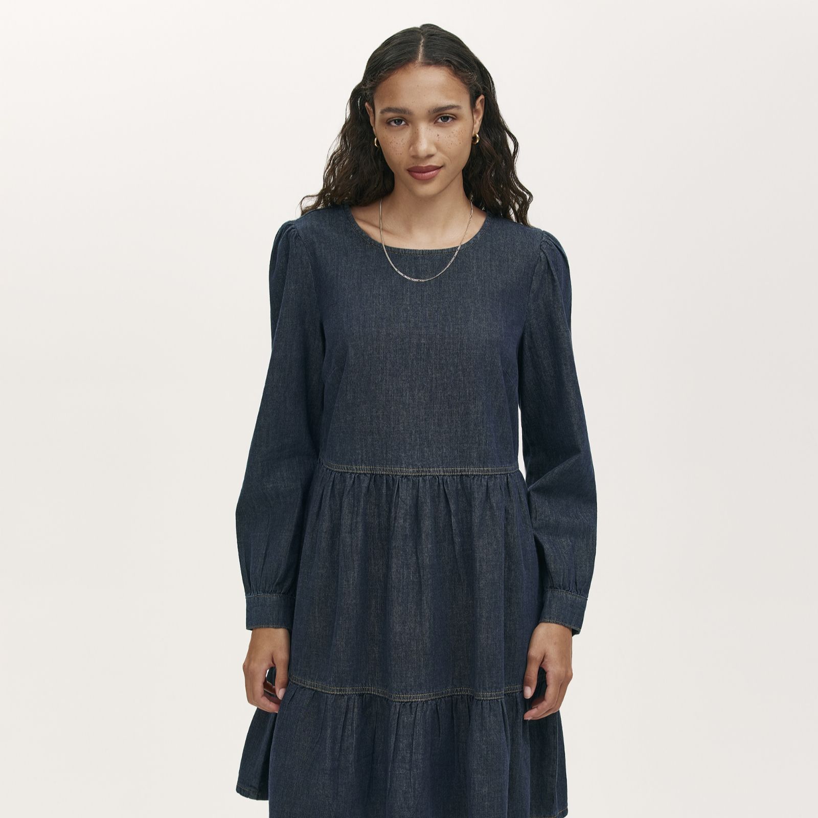 Finery Nancy Denim Longsleeve Dress