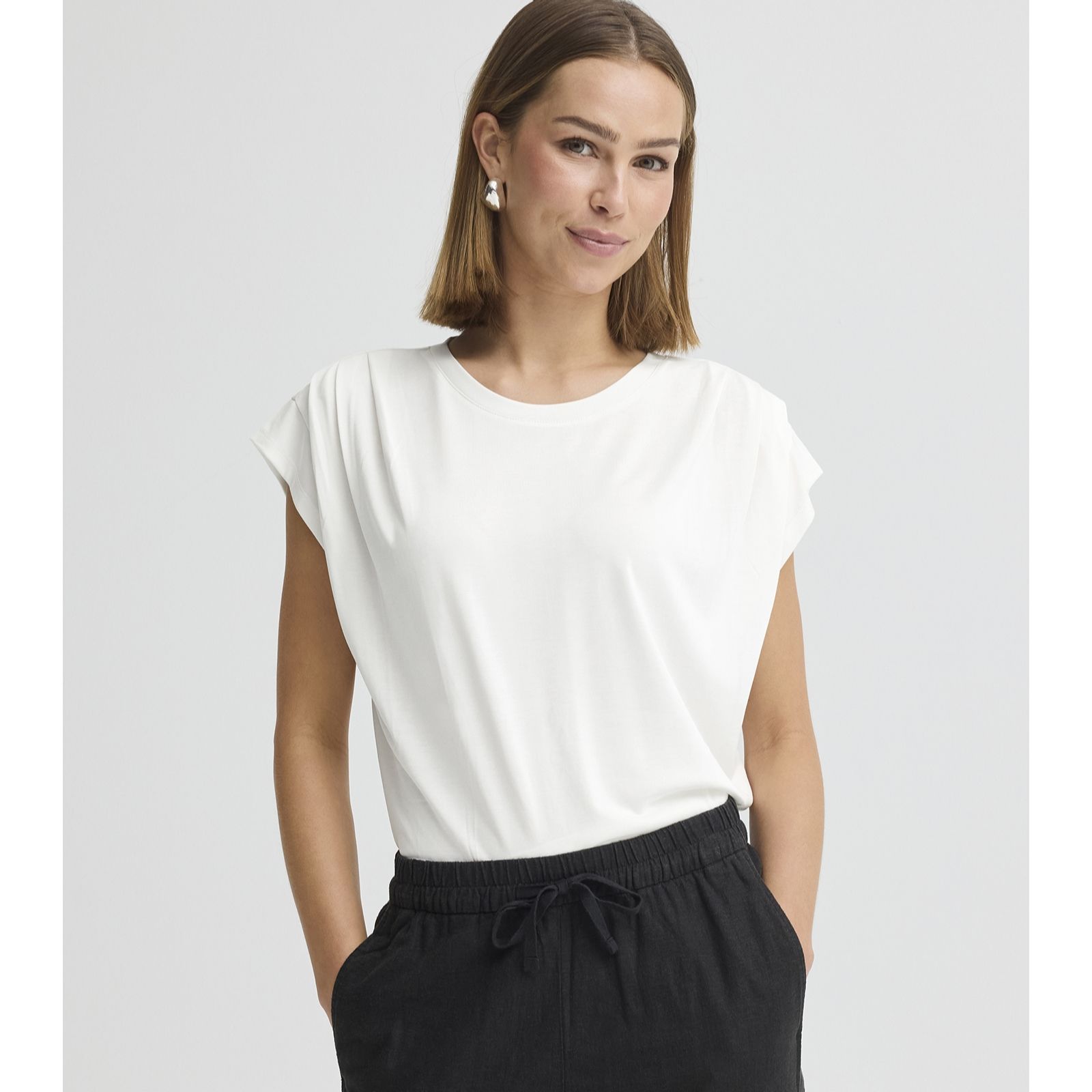ICHI Lisken Drape Detail Top