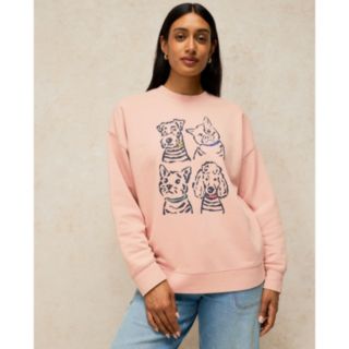 White Stuff Cleo Longline Graphic Sweat Top