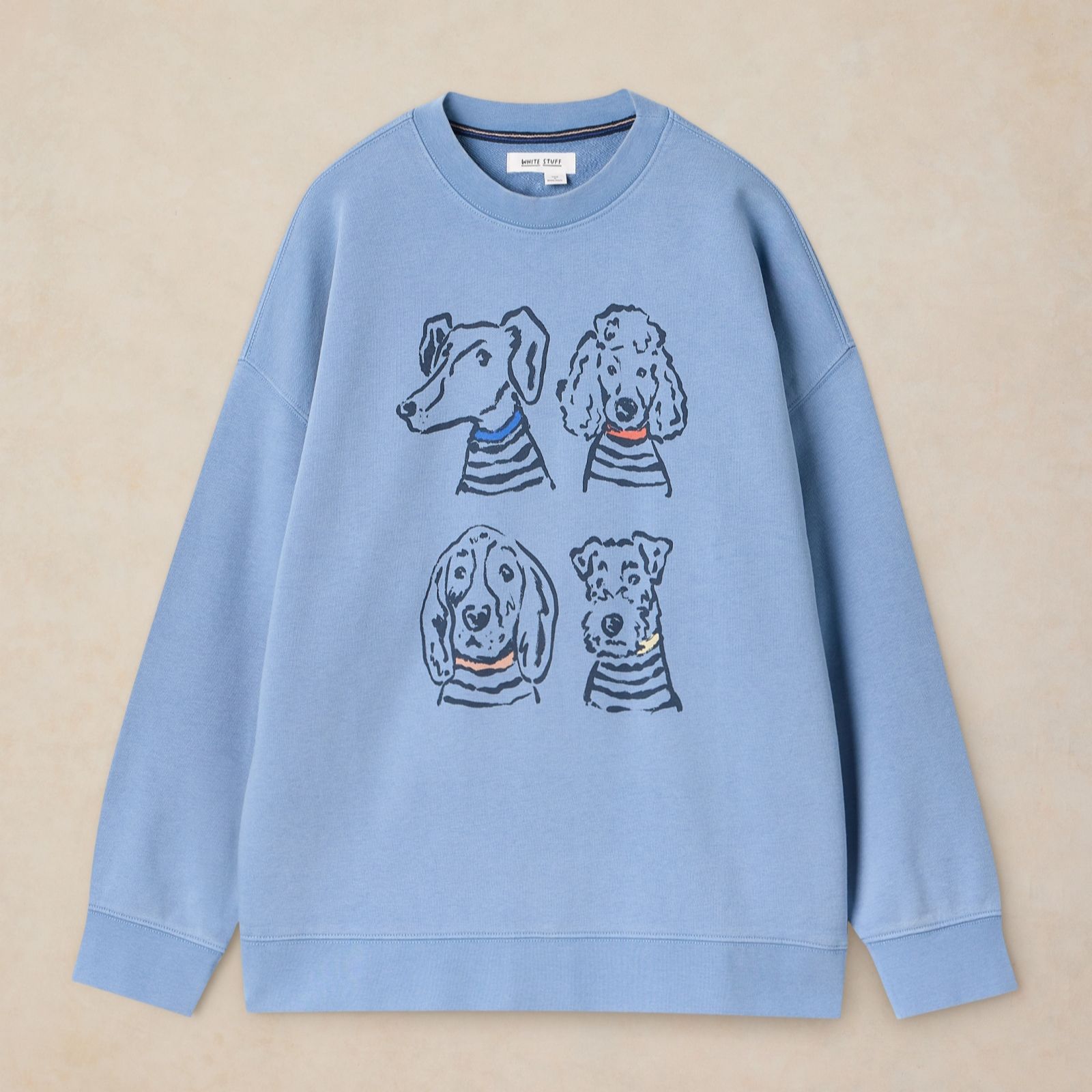 White Stuff Cleo Longline Graphic Sweat Top