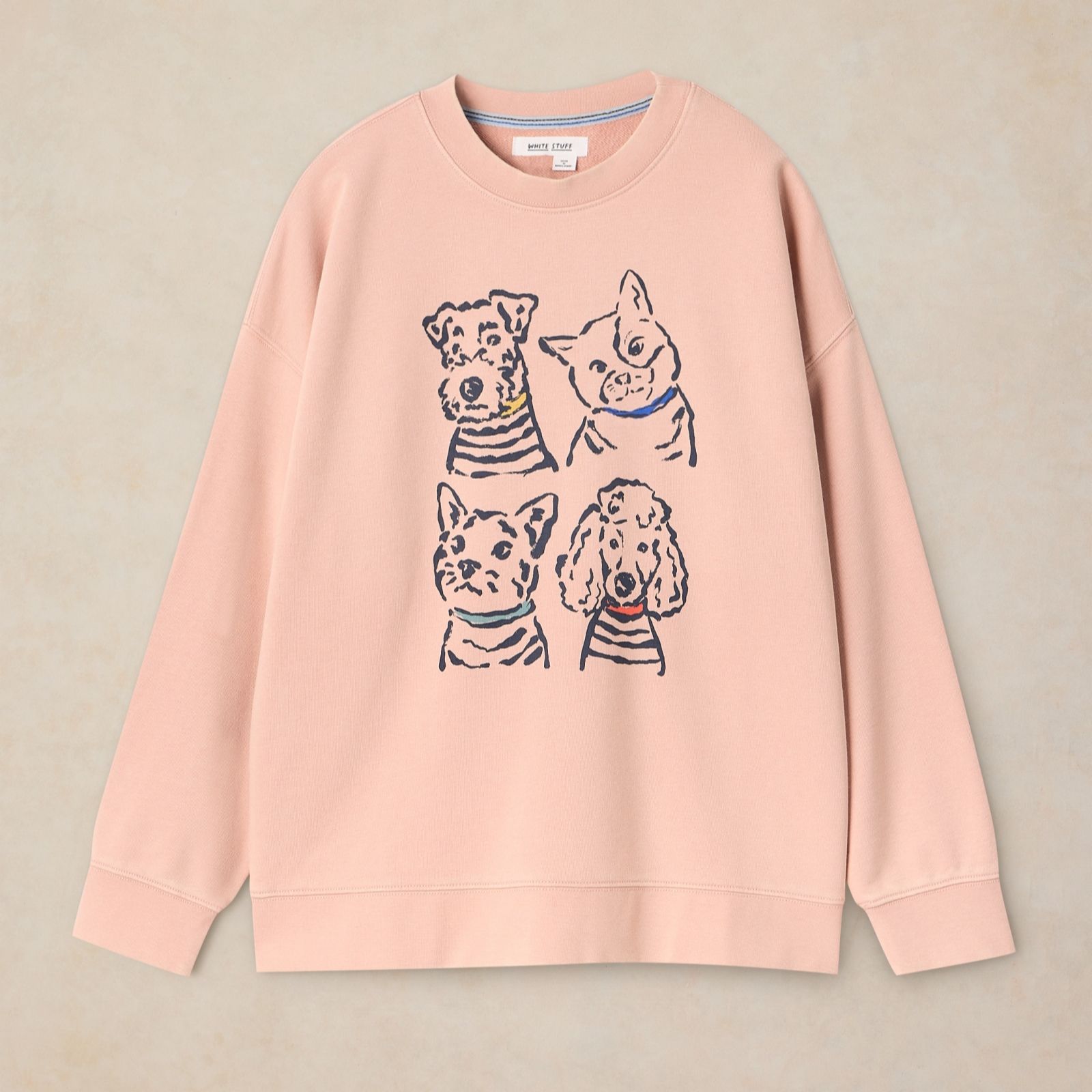White Stuff Cleo Longline Graphic Sweat Top