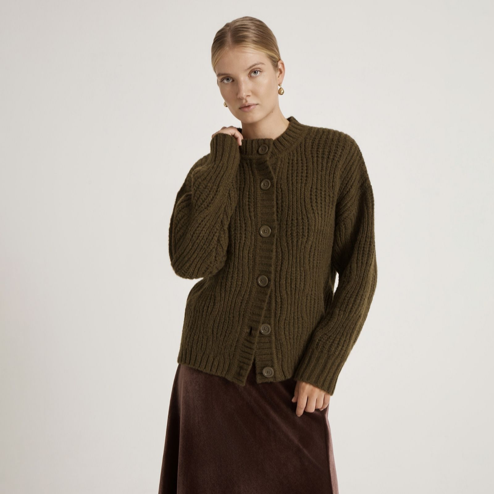 Finery London Alisa Knit Button Up Cardigan