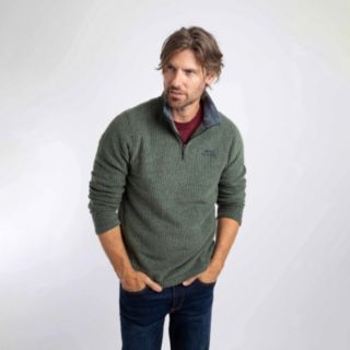 Weird Fish Mens Newark 1/4 Zip Grid Fleece