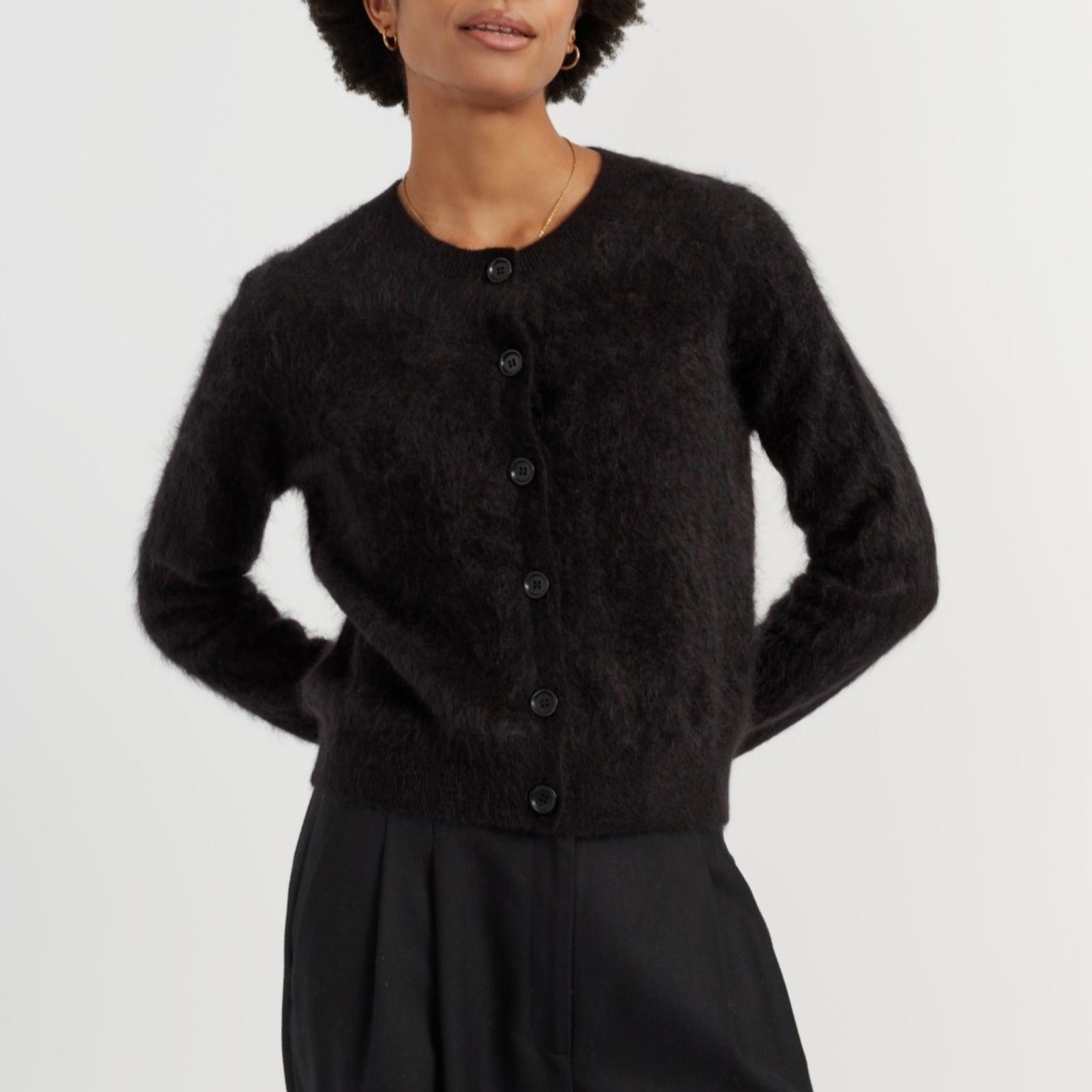 Chinti & Parker 100% Cashmere Brushed Knit Cardigan