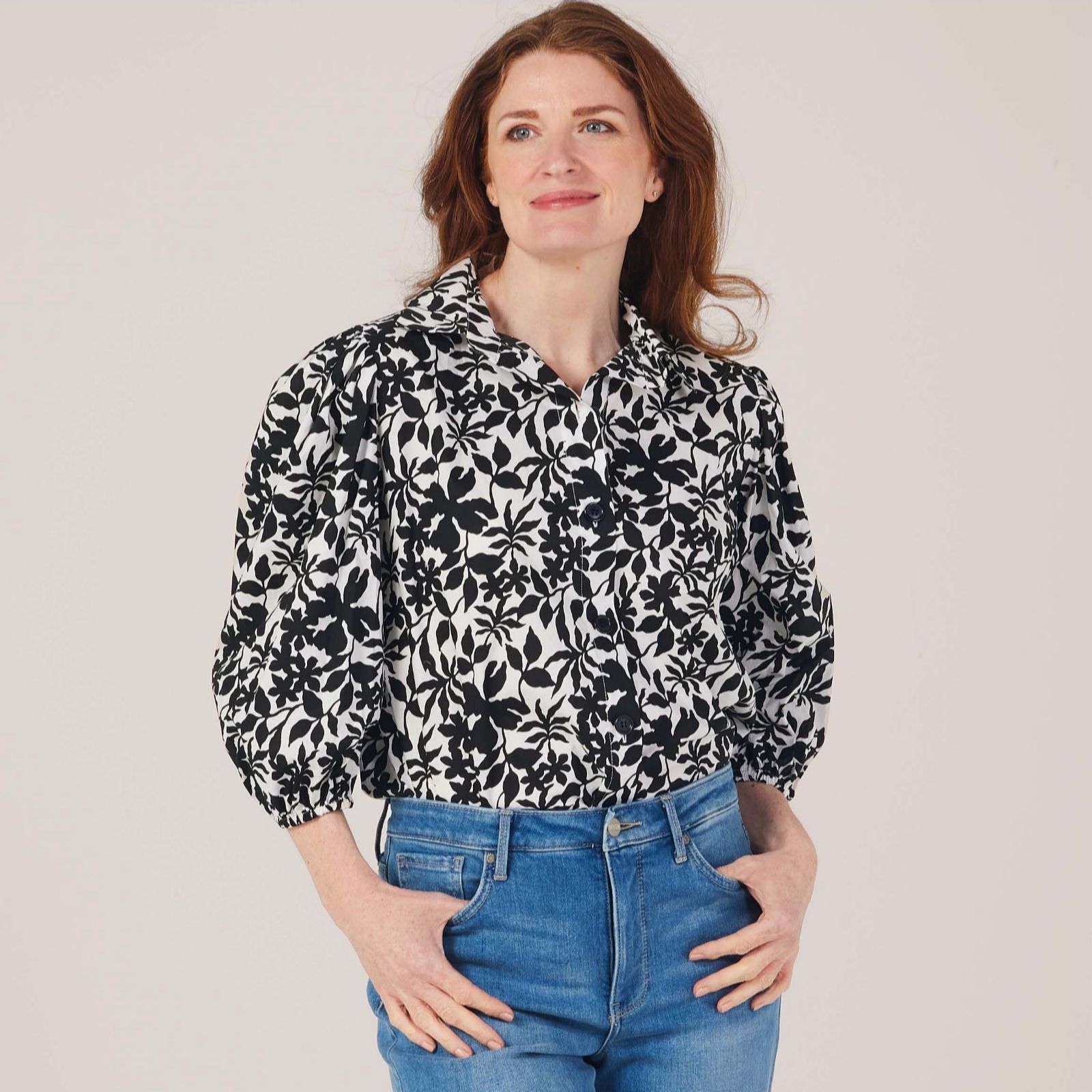 Helene Berman Puff Sleeve Blouse - QVC UK