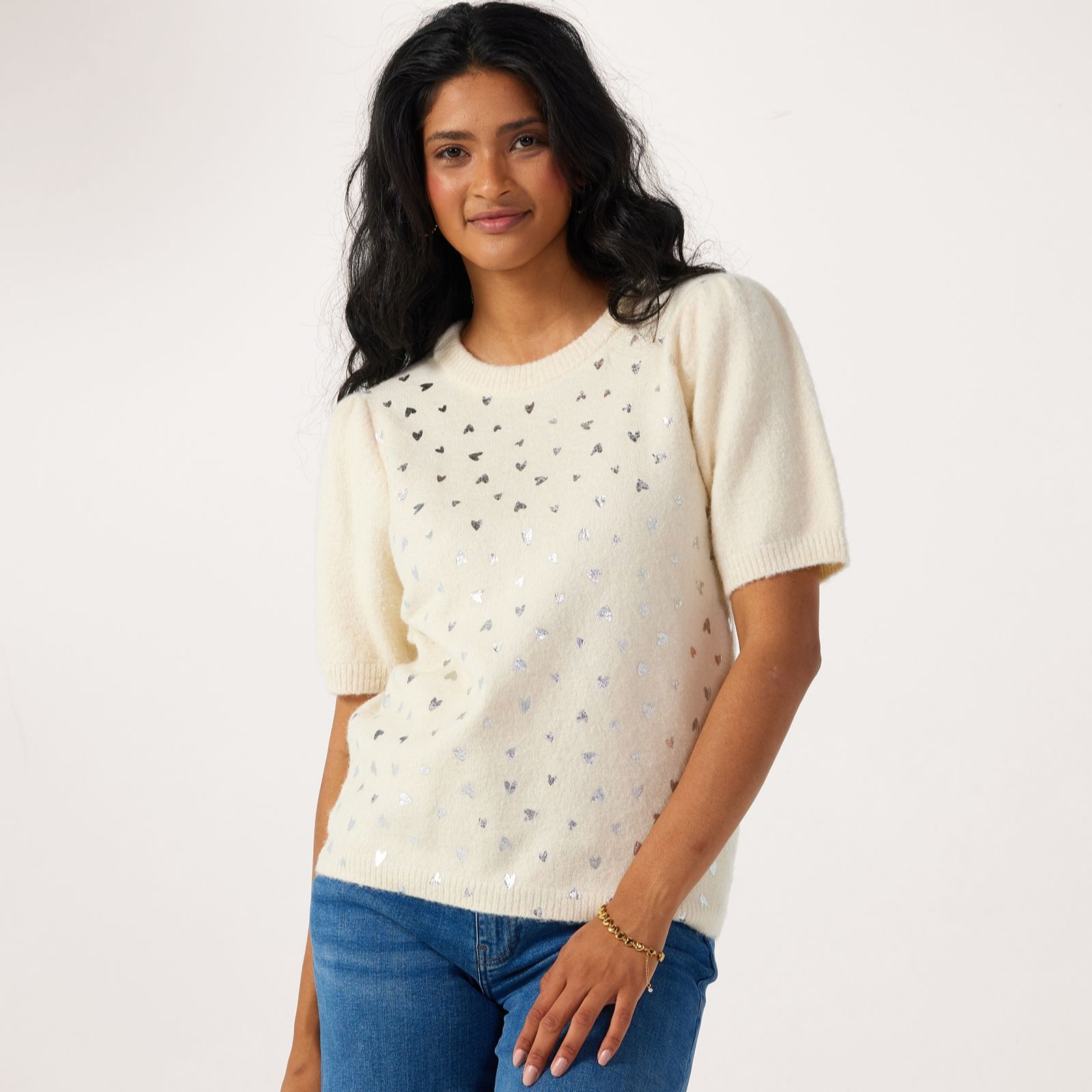 ICHI Corinne Short Sleeve Jumper