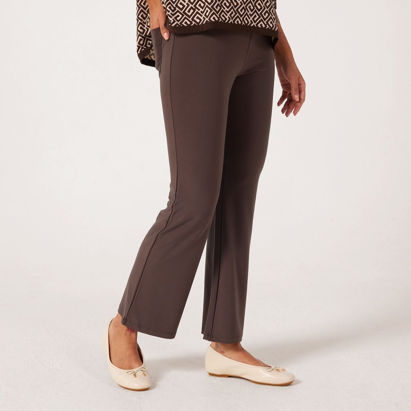 Kim & Co Deluxe Brazil Jersey Carla Flare Standard Trousers With Pockets