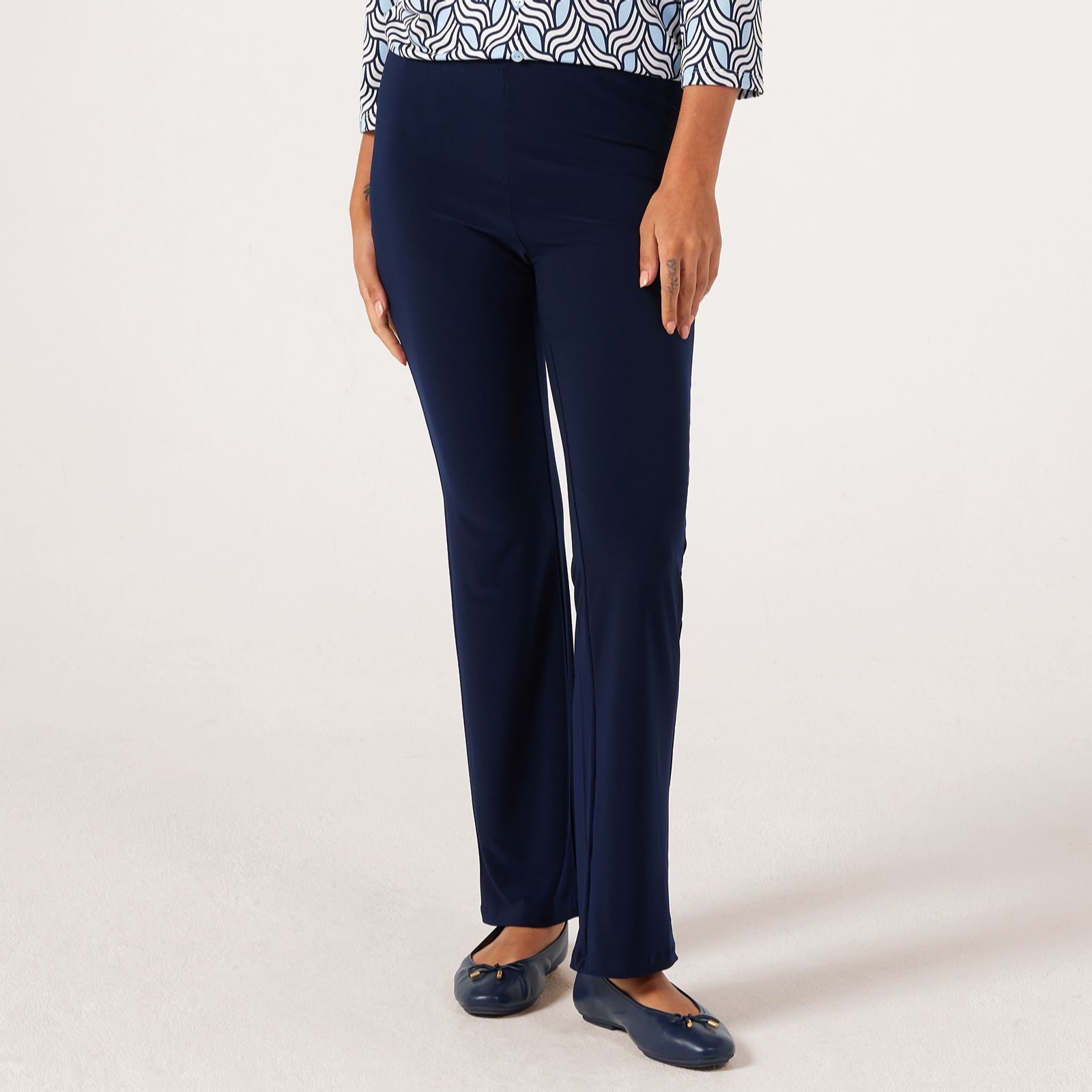 Kim & Co Deluxe Brazil Jersey Carla Flare Standard Trousers With Pockets