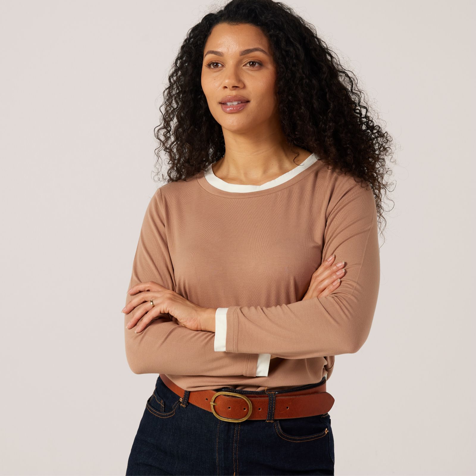 Ruth Langsford Mock Double Layer Top