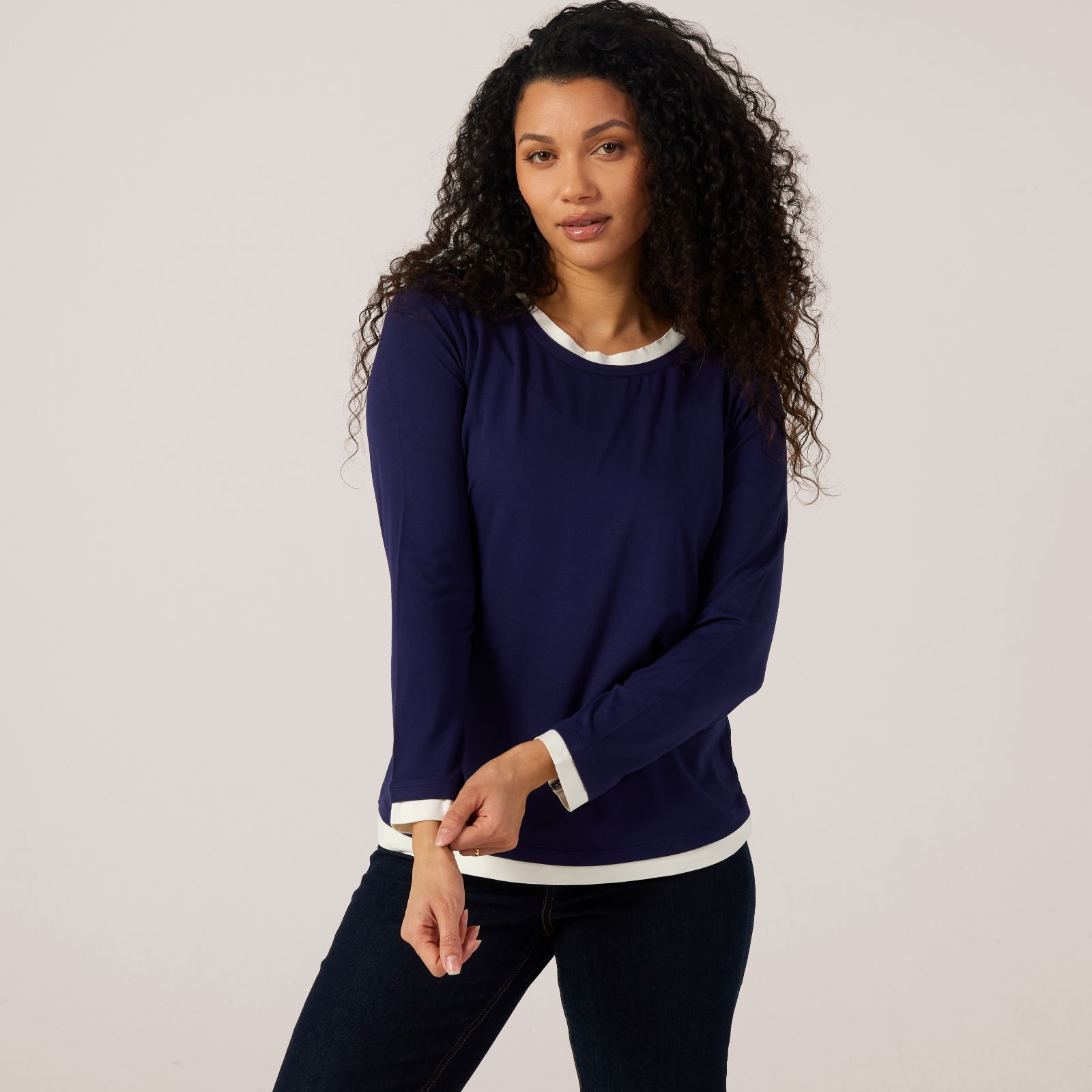 Ruth Langsford Mock Double Layer Top