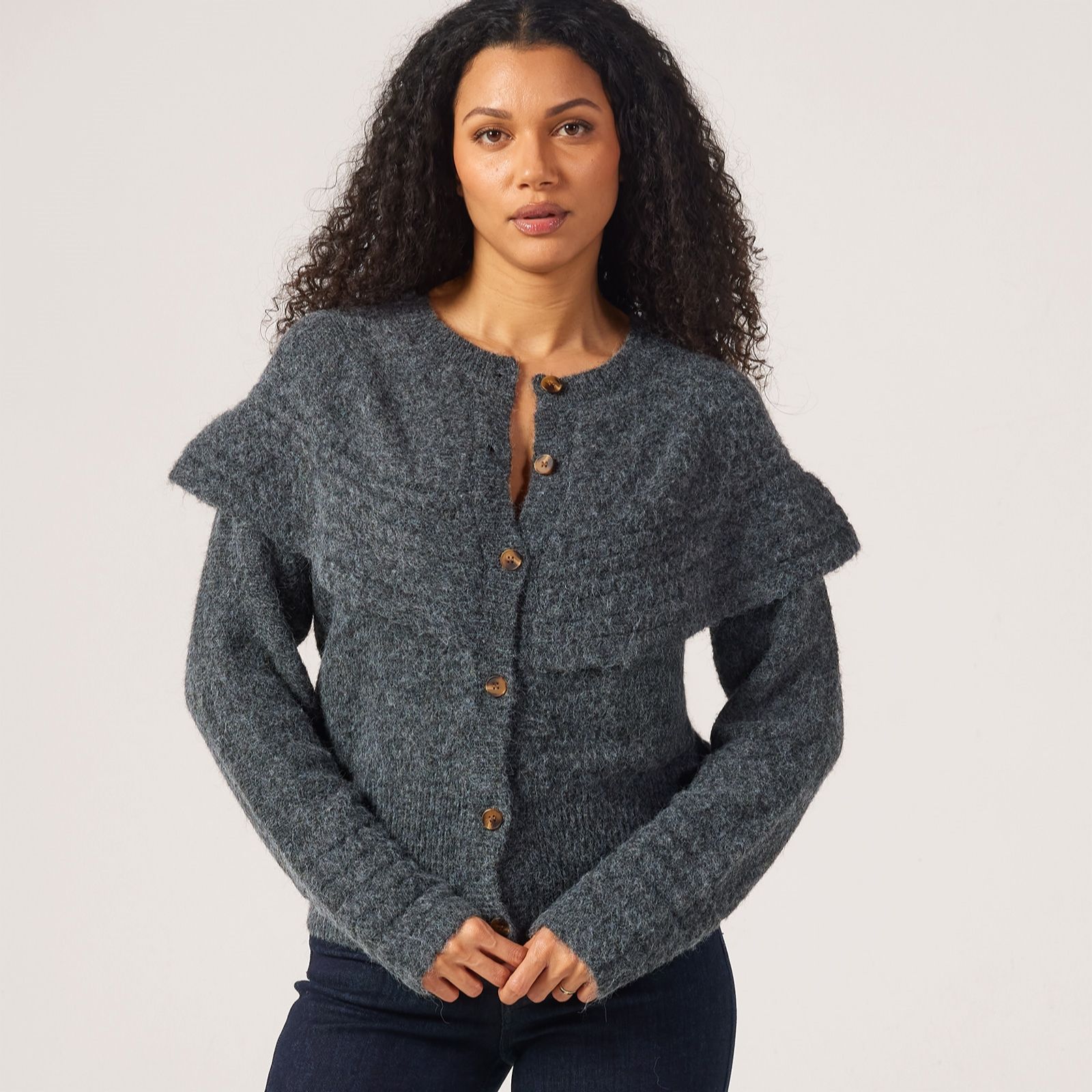 Izabel London Layered Detail Cardigan