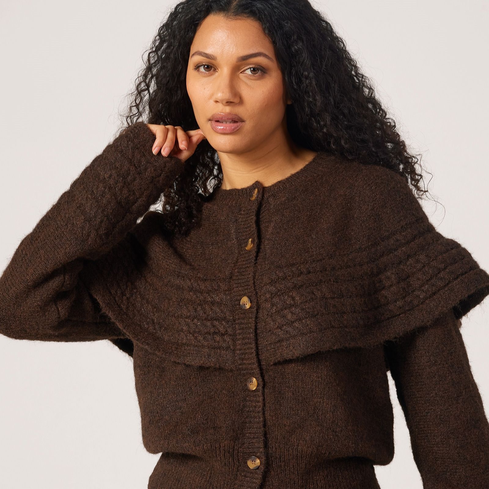 Izabel London Layered Detail Cardigan