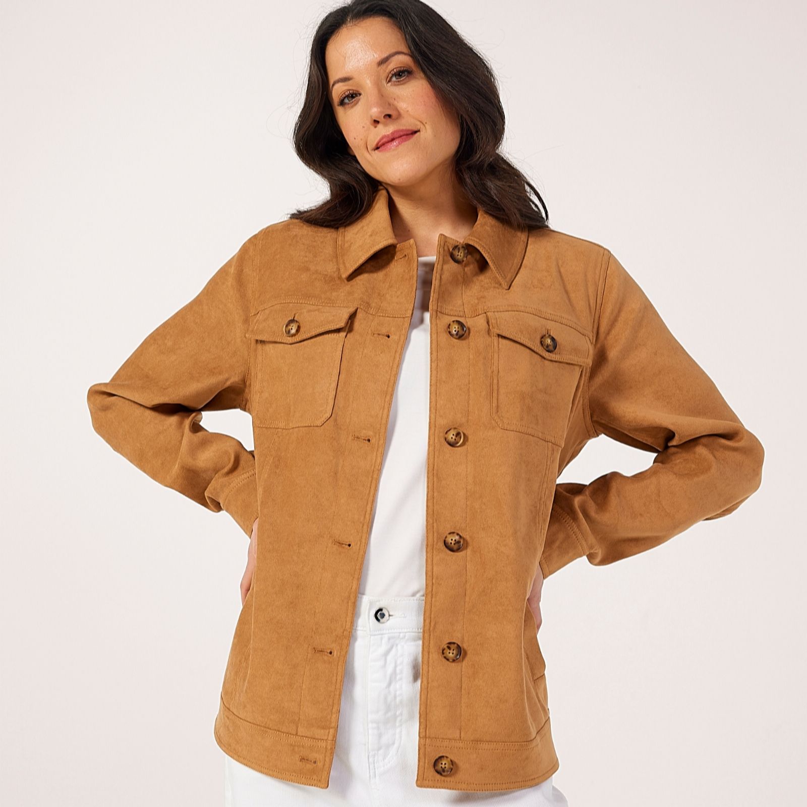 Ruth Langsford Faux Suede Longline Jacket